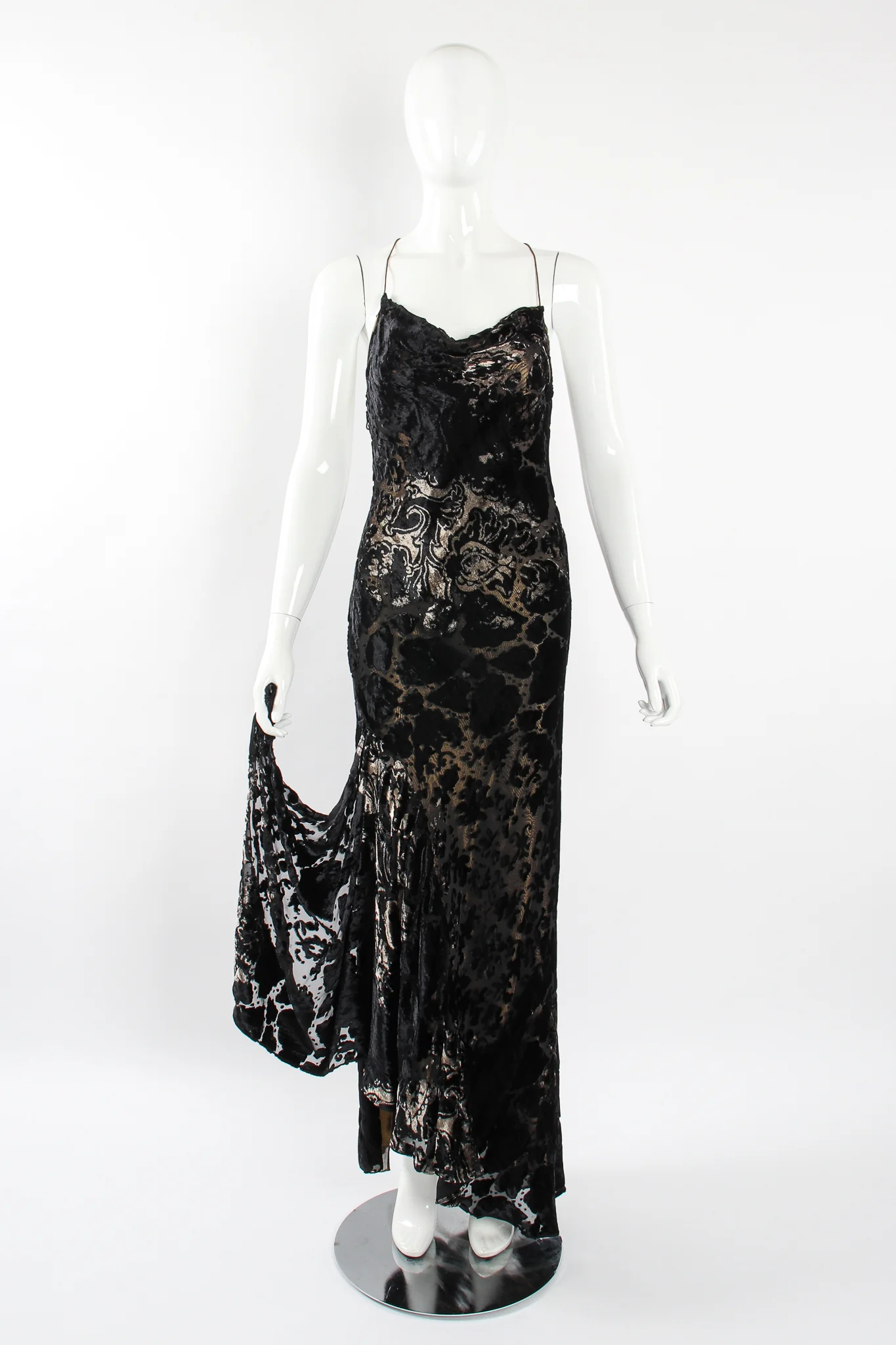 Layered Velvet Burnout Gown - Image 5