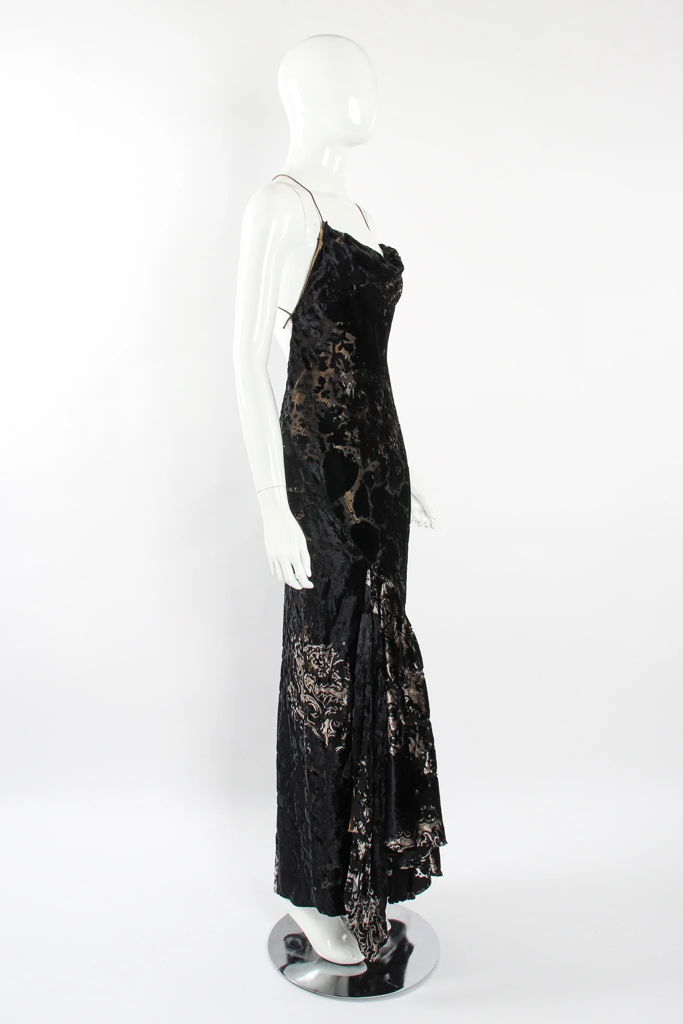 Layered Velvet Burnout Gown - Image 7