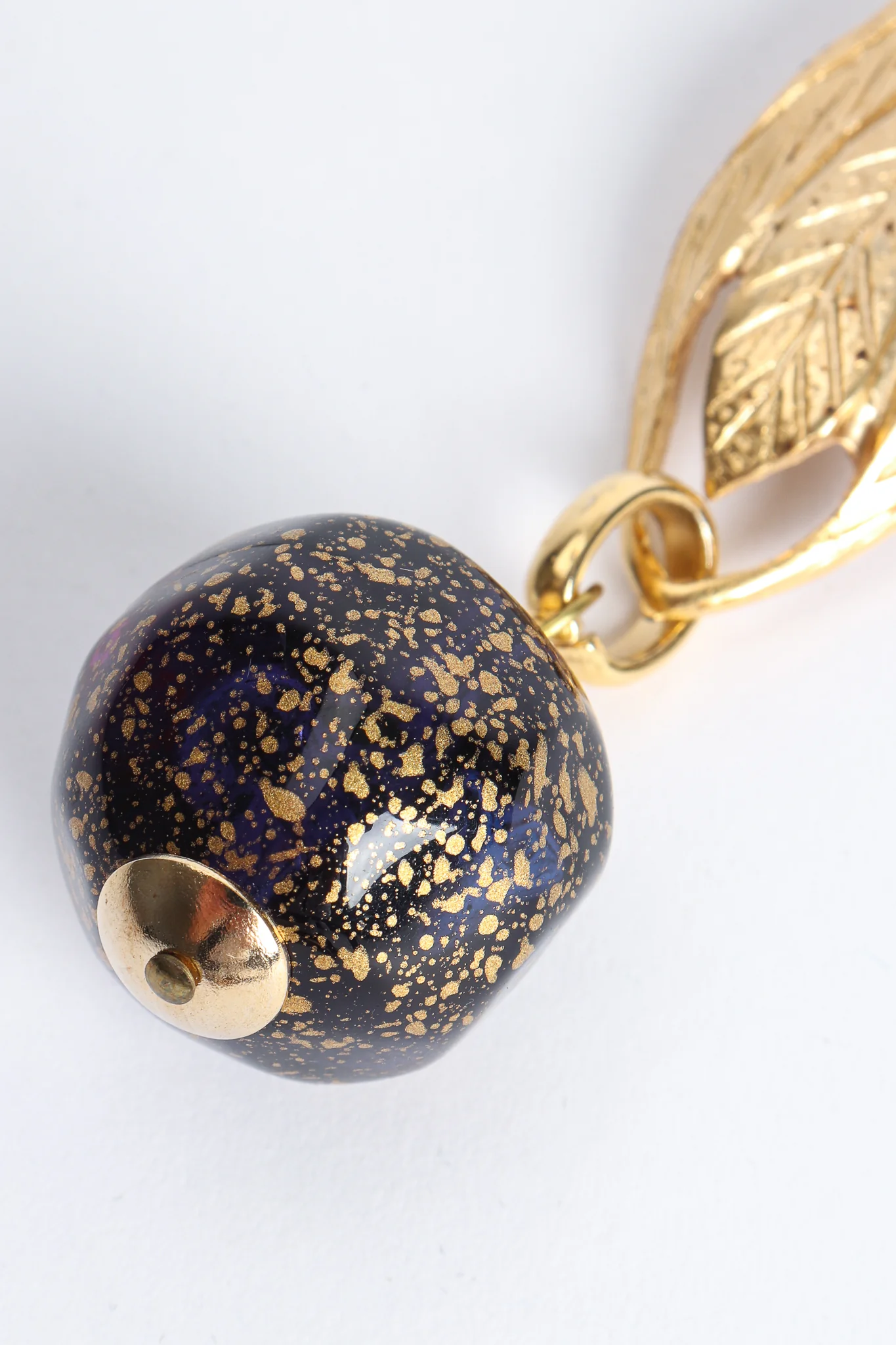 Leaf Ball Drop Earrings - Image 5