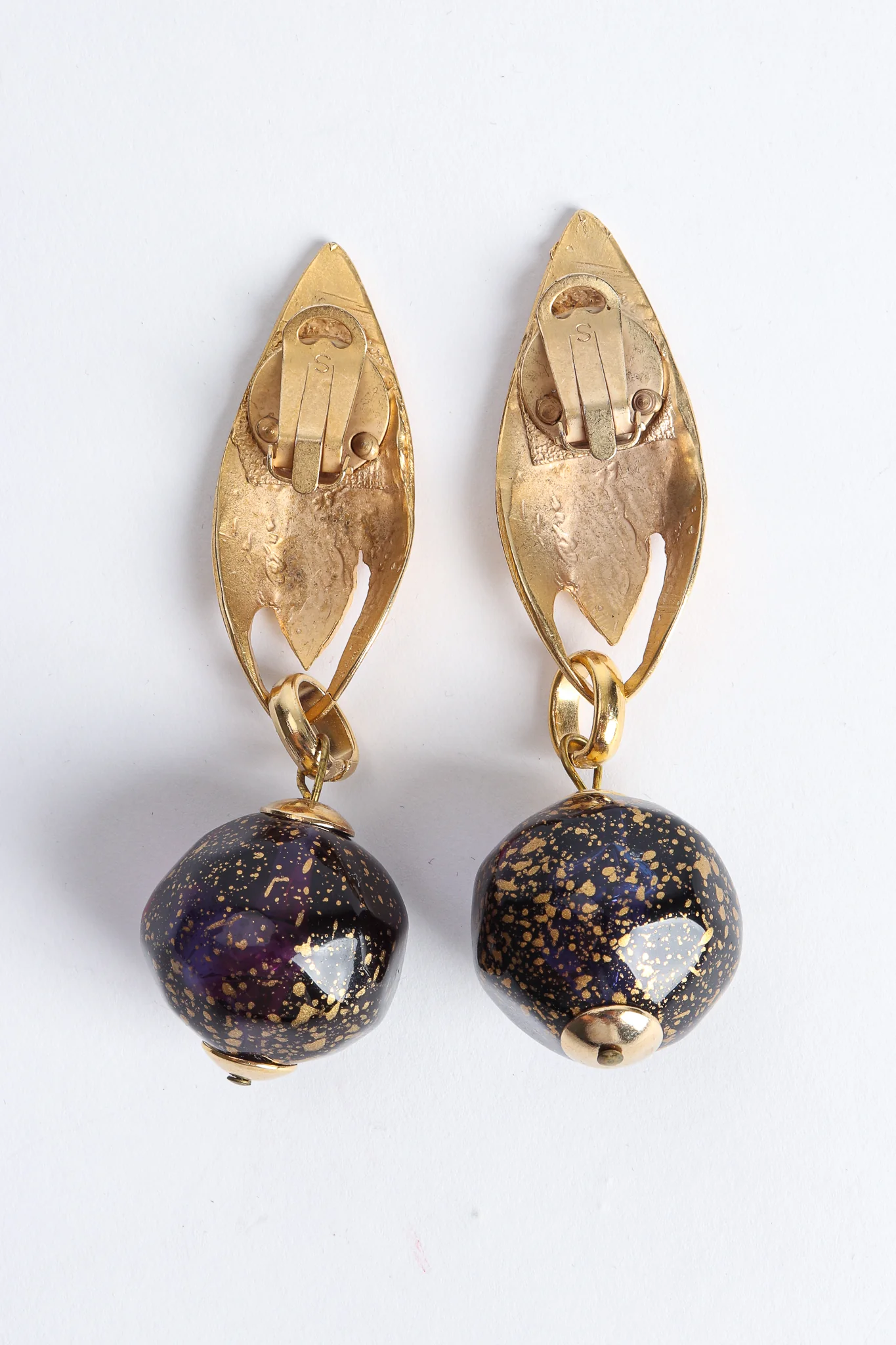 Leaf Ball Drop Earrings - Image 6