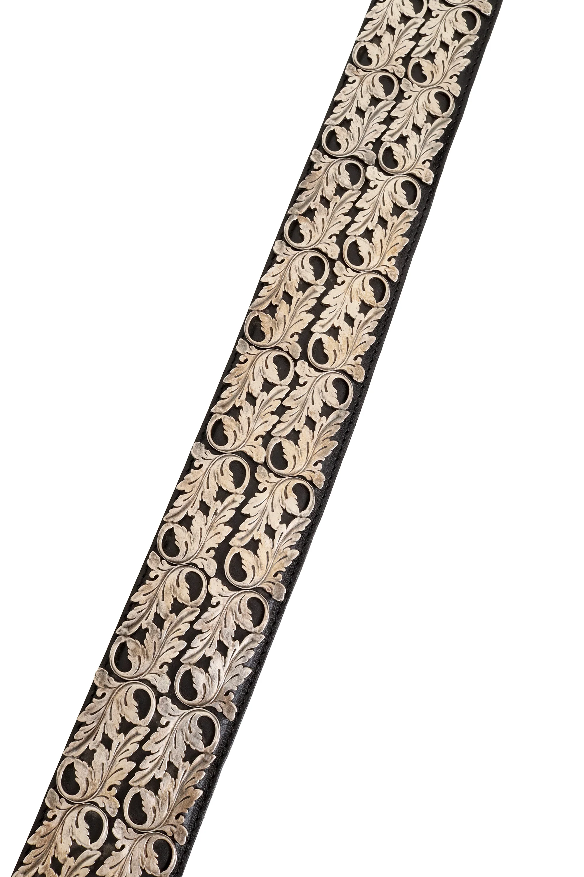 Leaf Filigree Leather Belt - Image 3