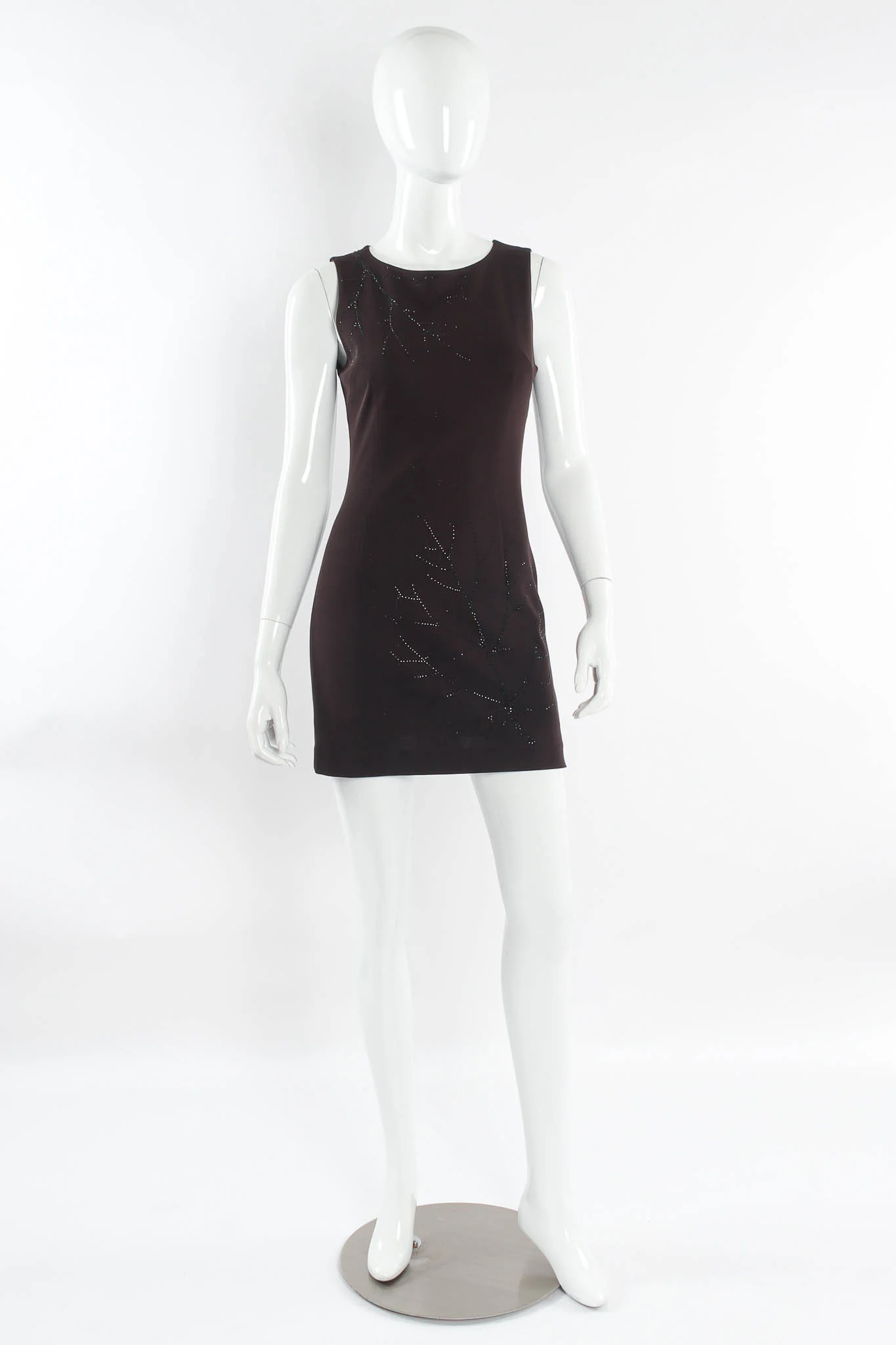 Leaf Stem Rhinestone Dress