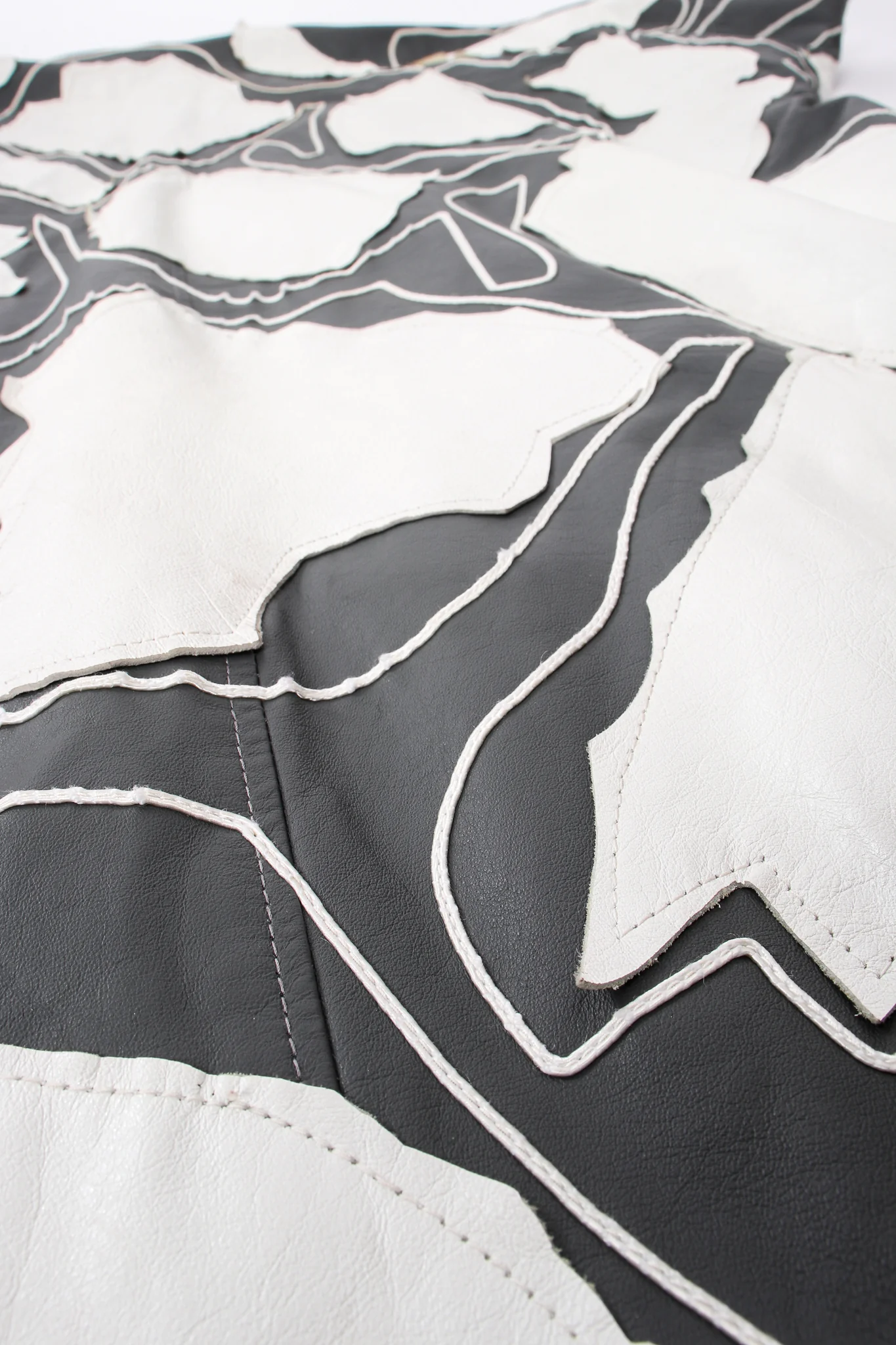 Leather Appliqué Belted Kimono Coat - Image 12