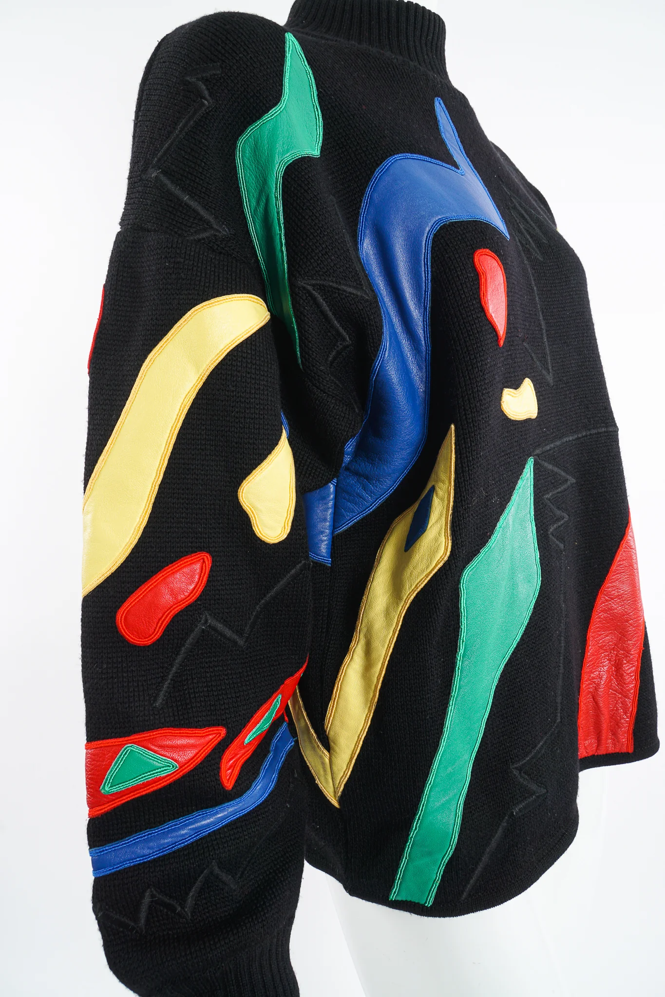 Leather Appliqué Sweater - Image 10