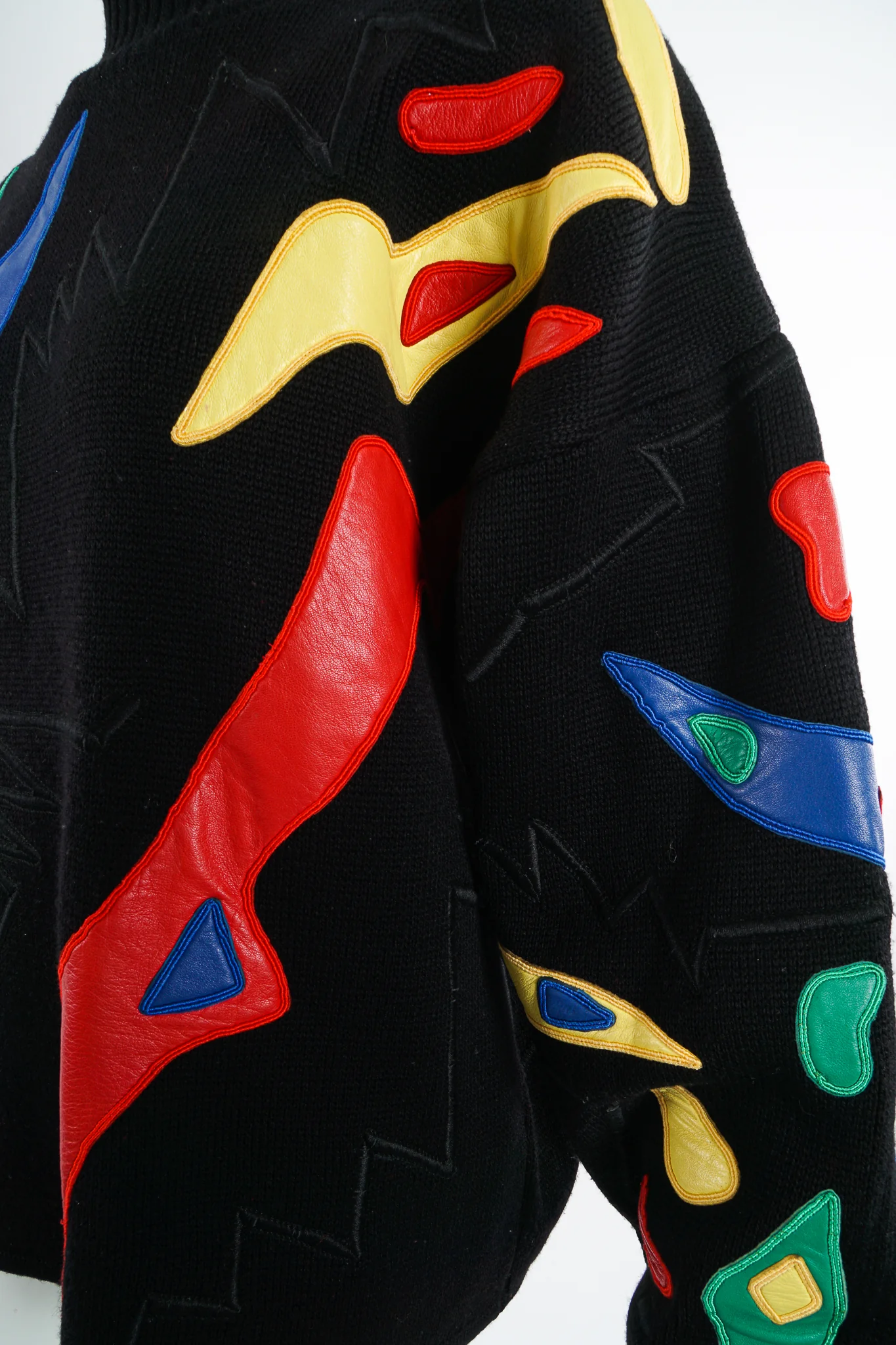 Leather Appliqué Sweater - Image 9