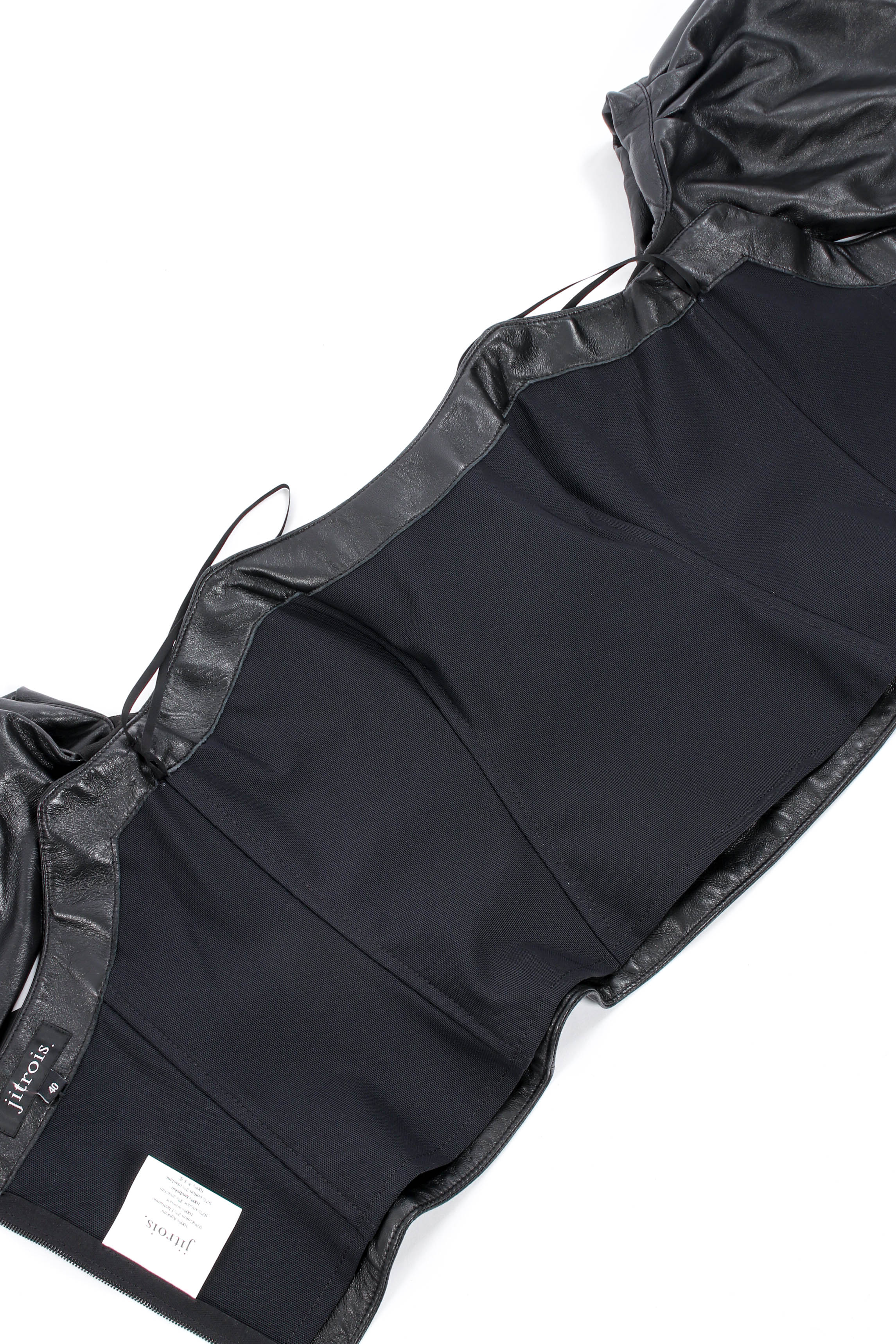 Balloon Sleeve Leather Bustier - Image 9