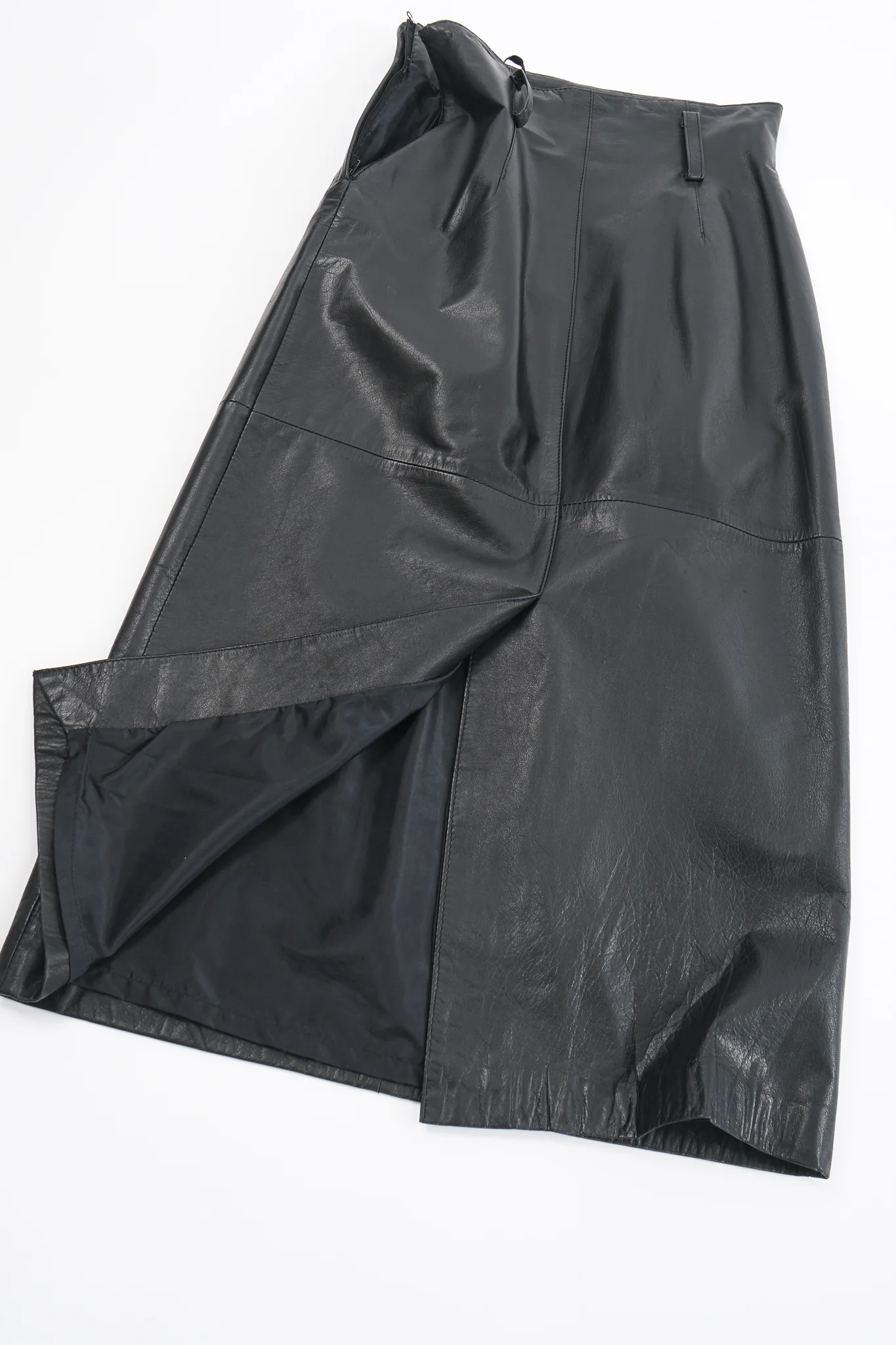 Leather Belted Skirt - Image 10