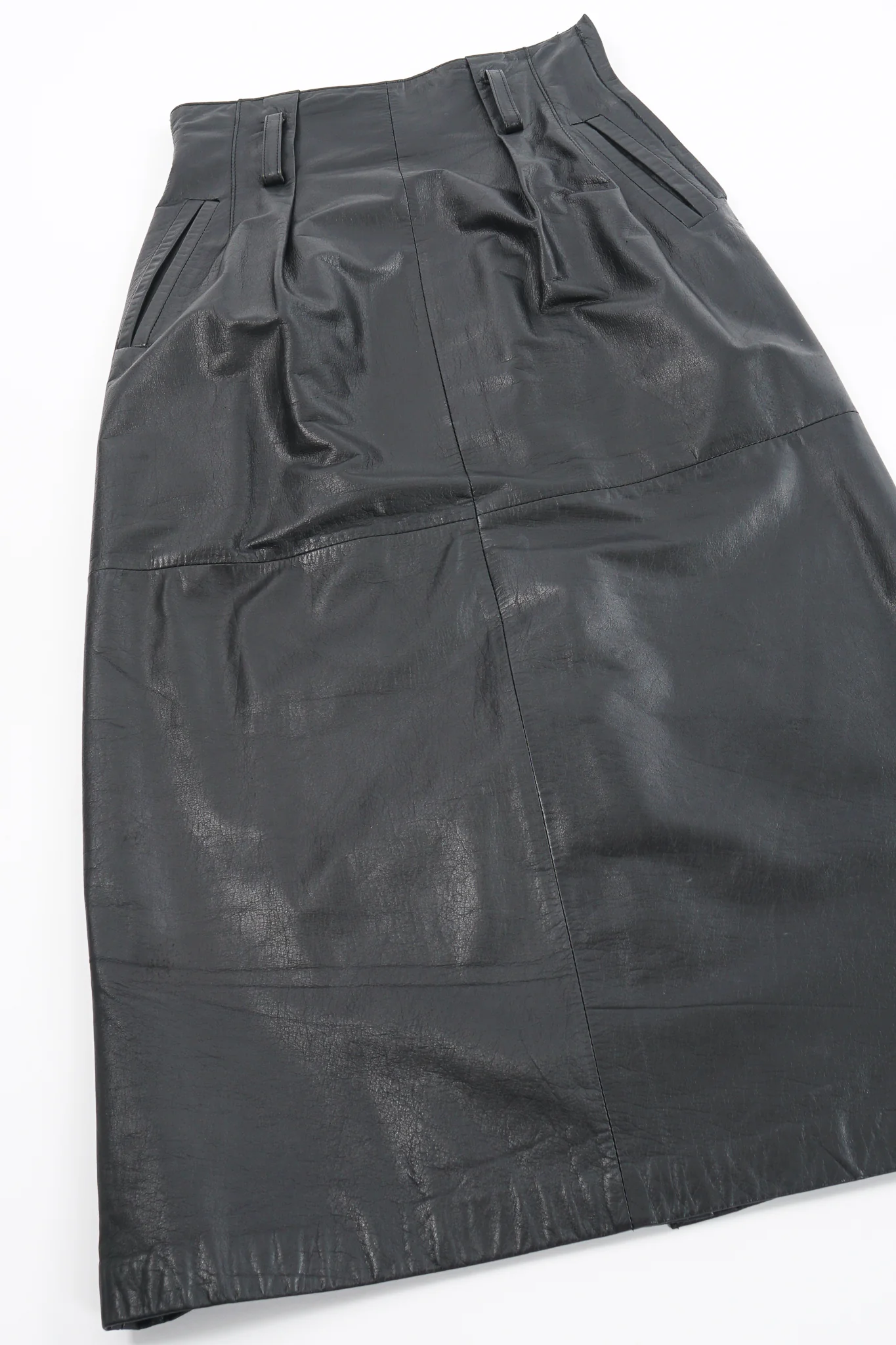 Leather Belted Skirt - Image 9