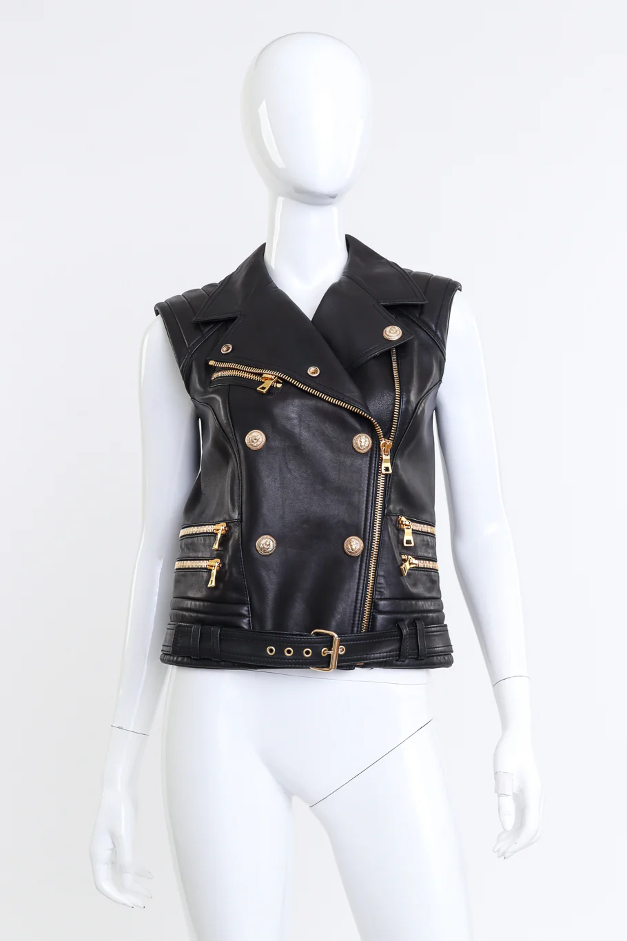 Leather Biker Vest