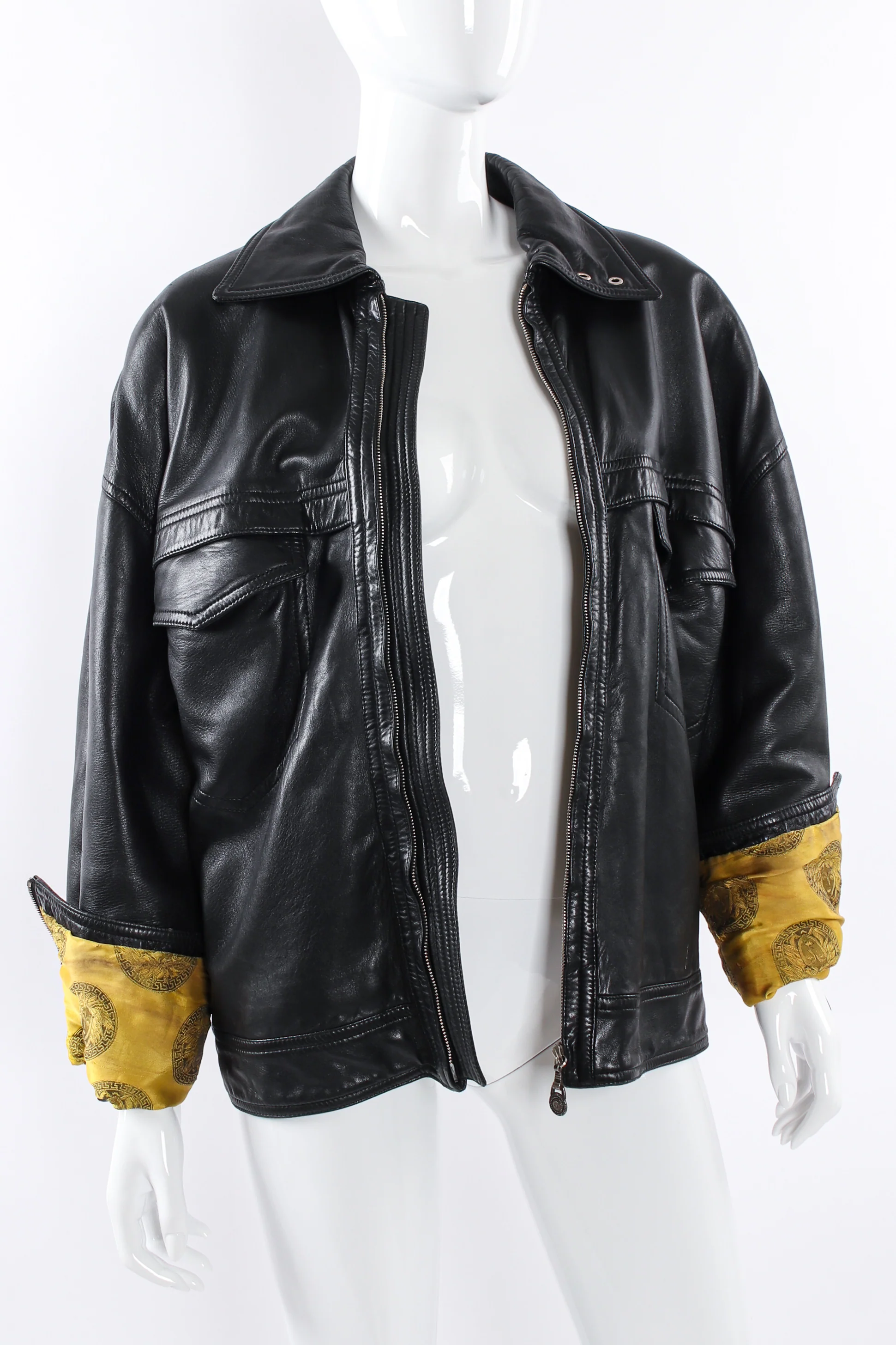 Leather Bomber Jacket - Image 2