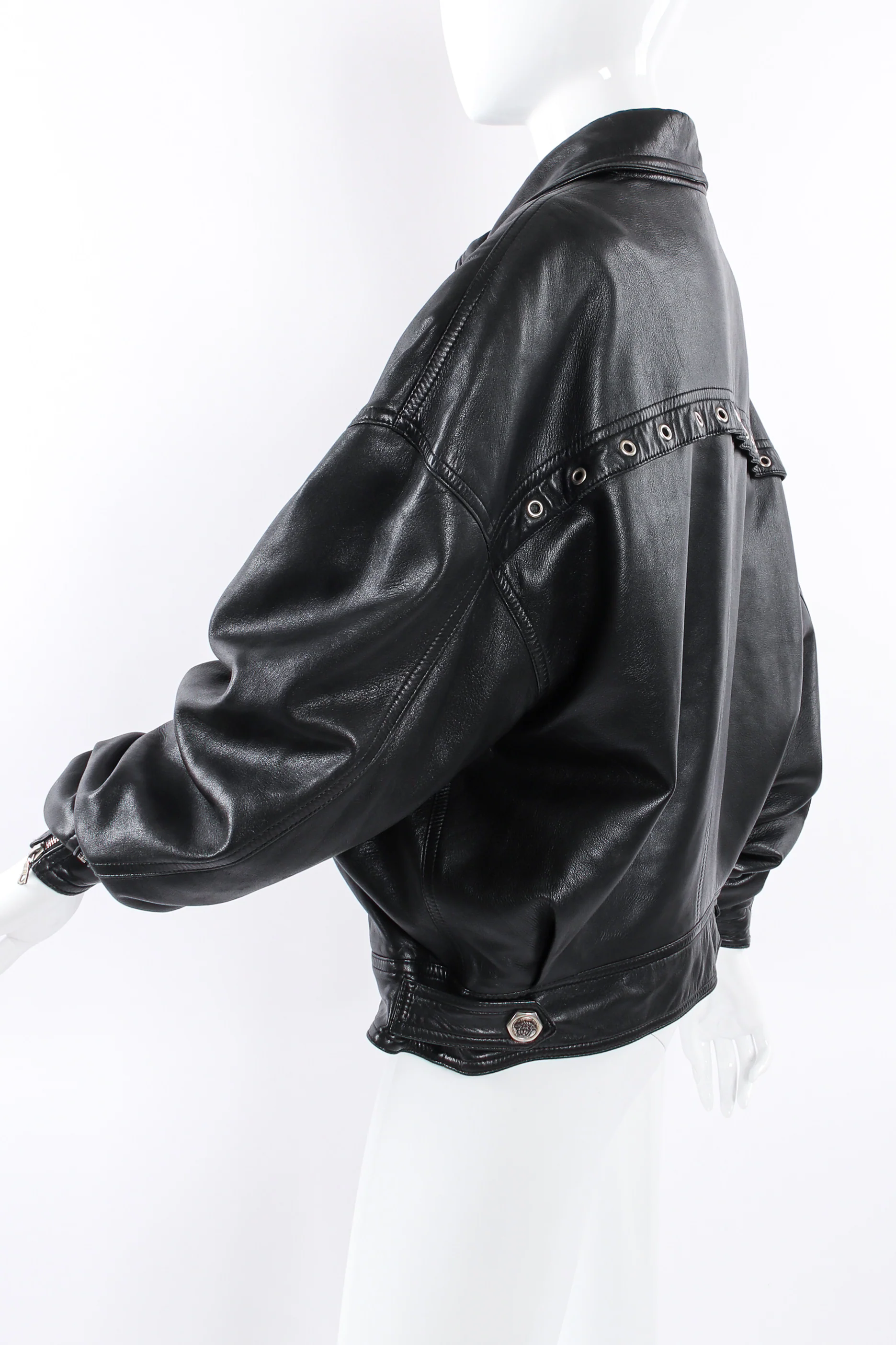 Leather Bomber Jacket - Image 6