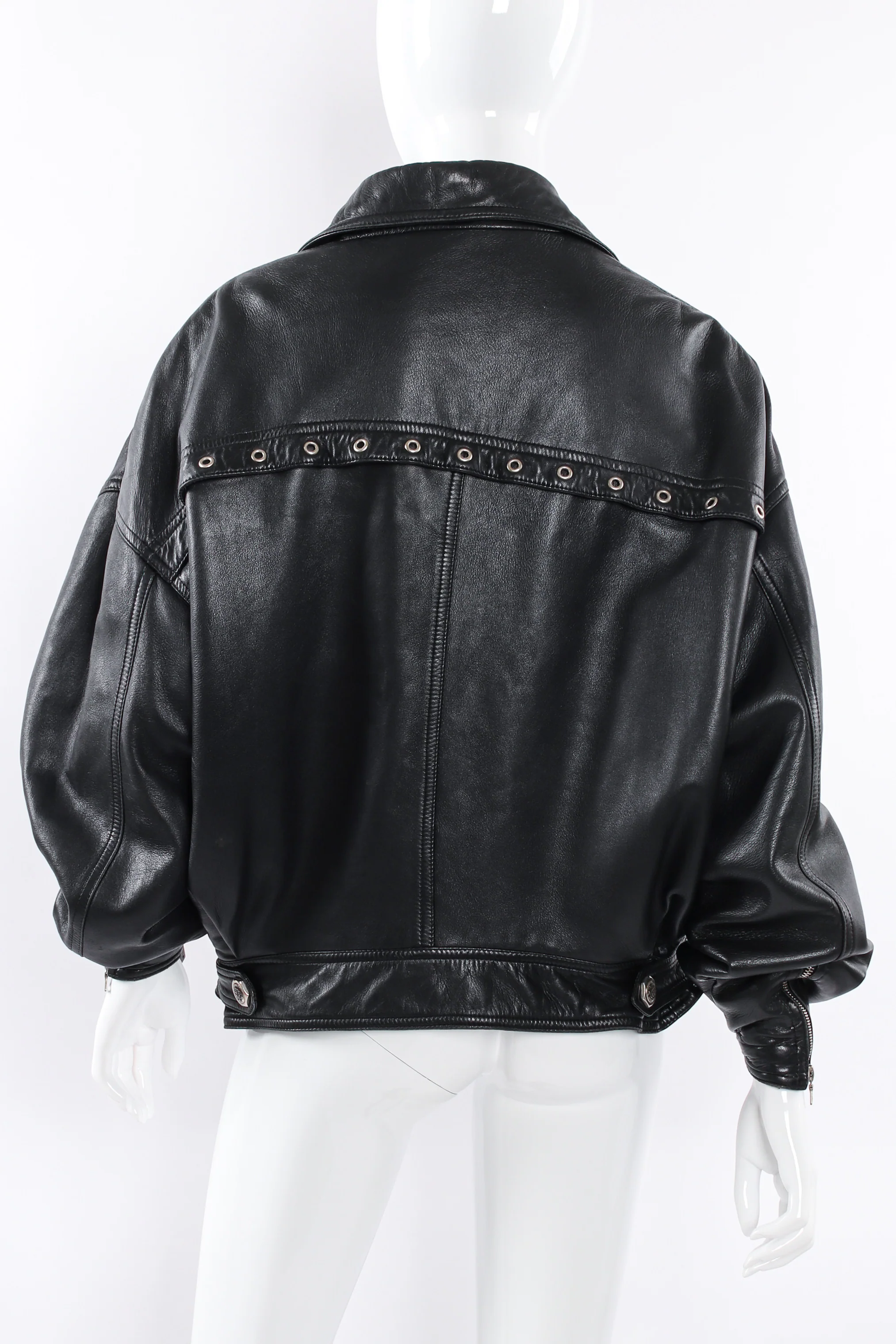 Leather Bomber Jacket - Image 8