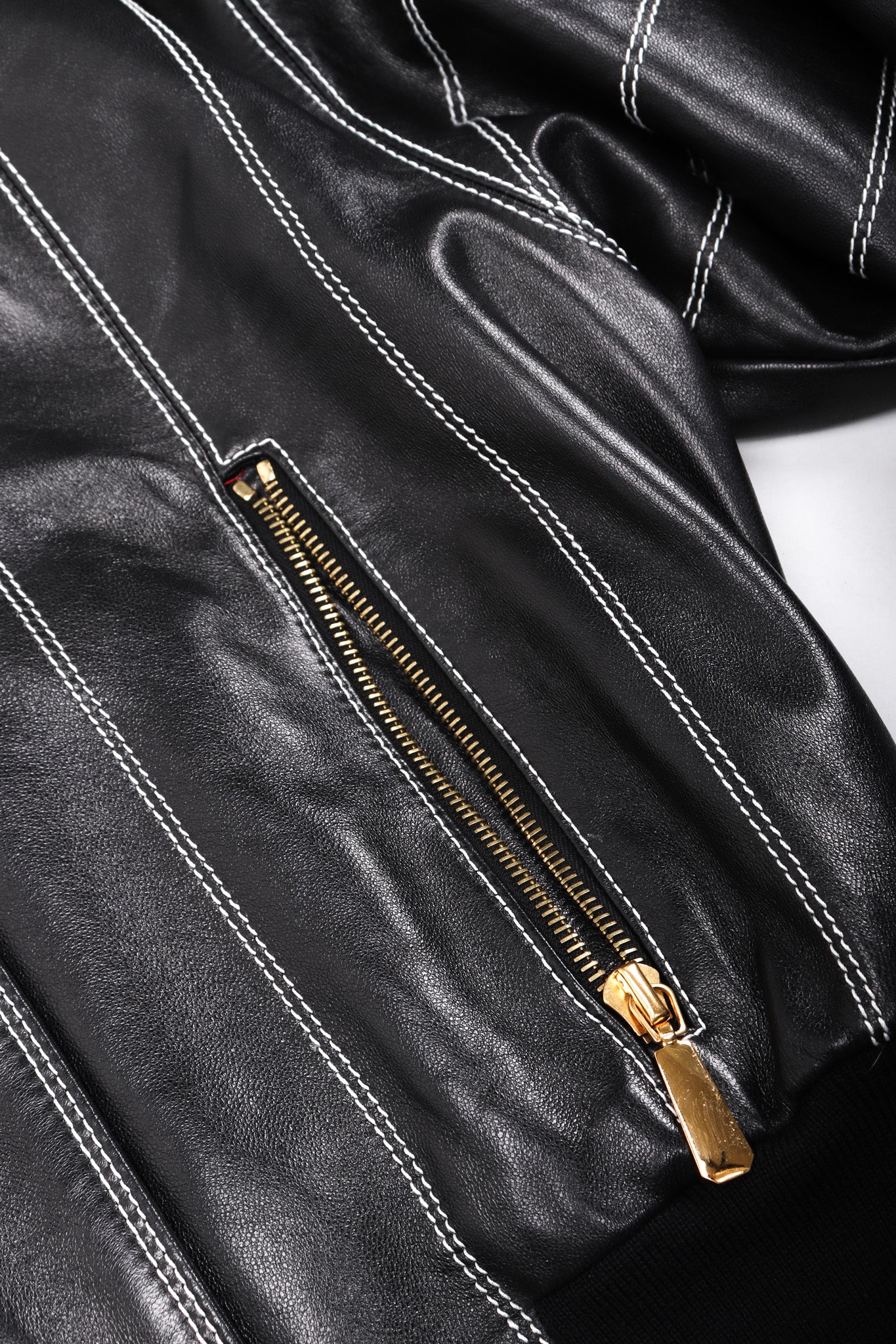 Leather Bomber Jacket - Image 13