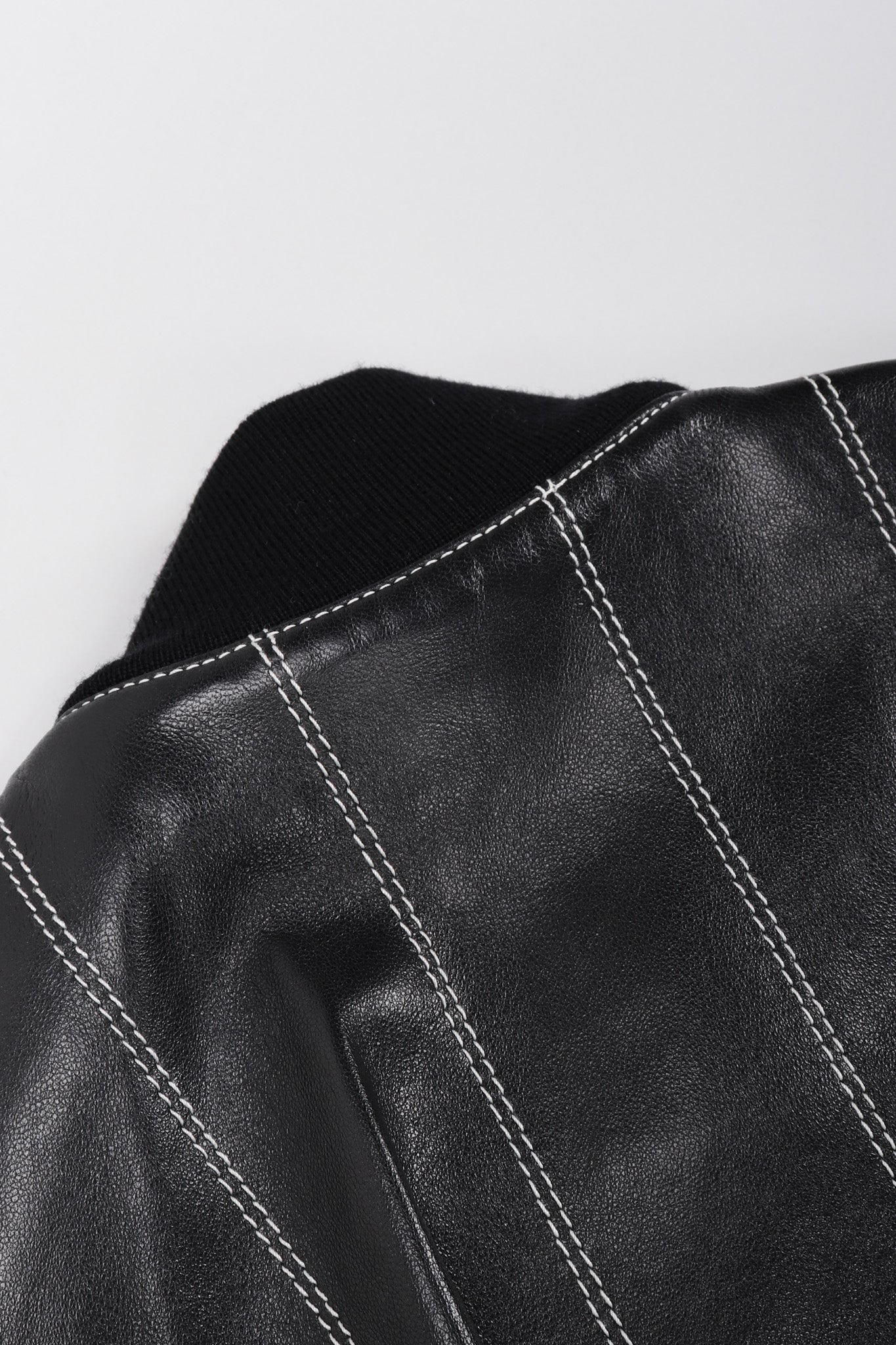 Leather Bomber Jacket - Image 14