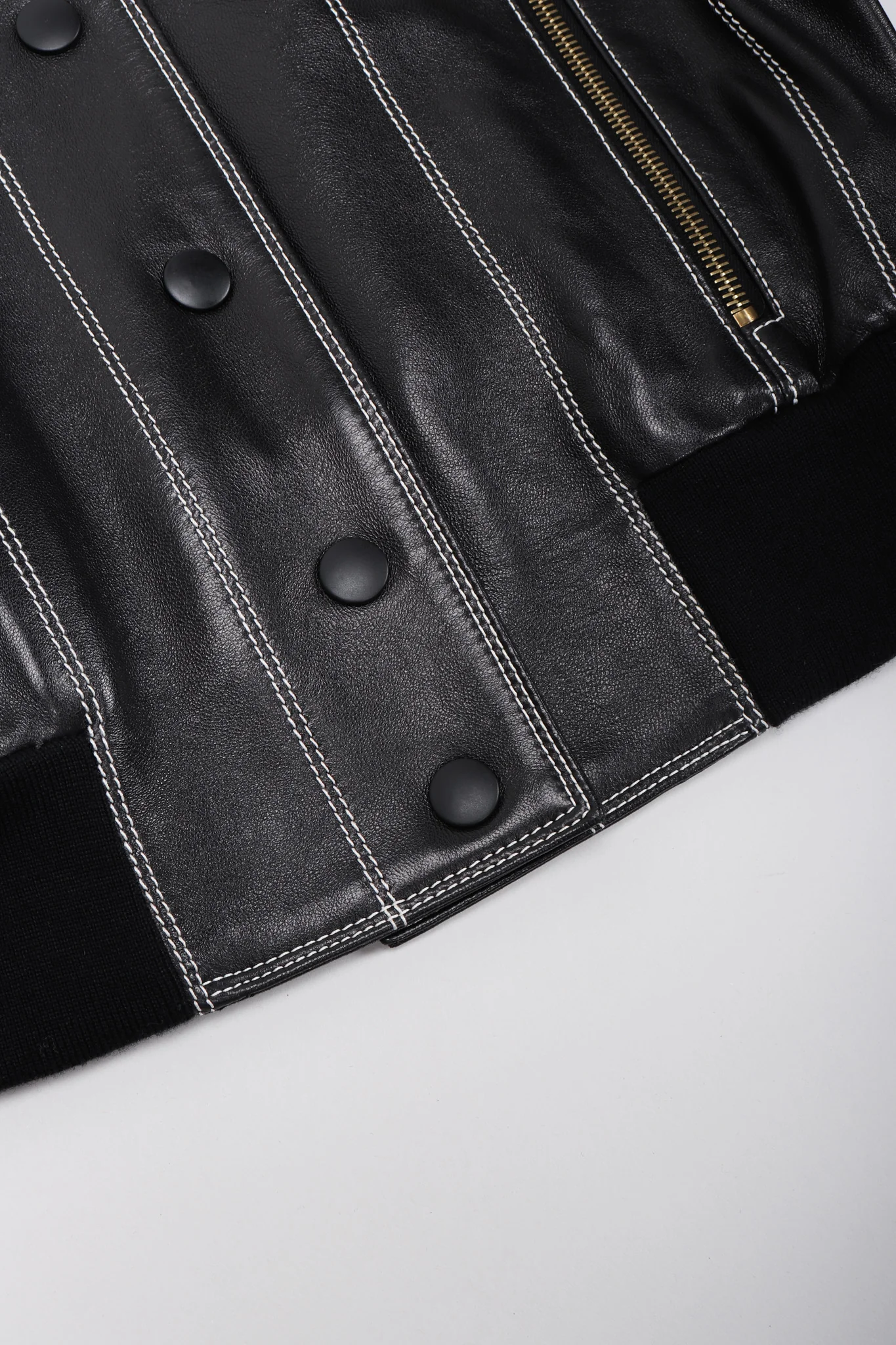 Leather Bomber Jacket - Image 17