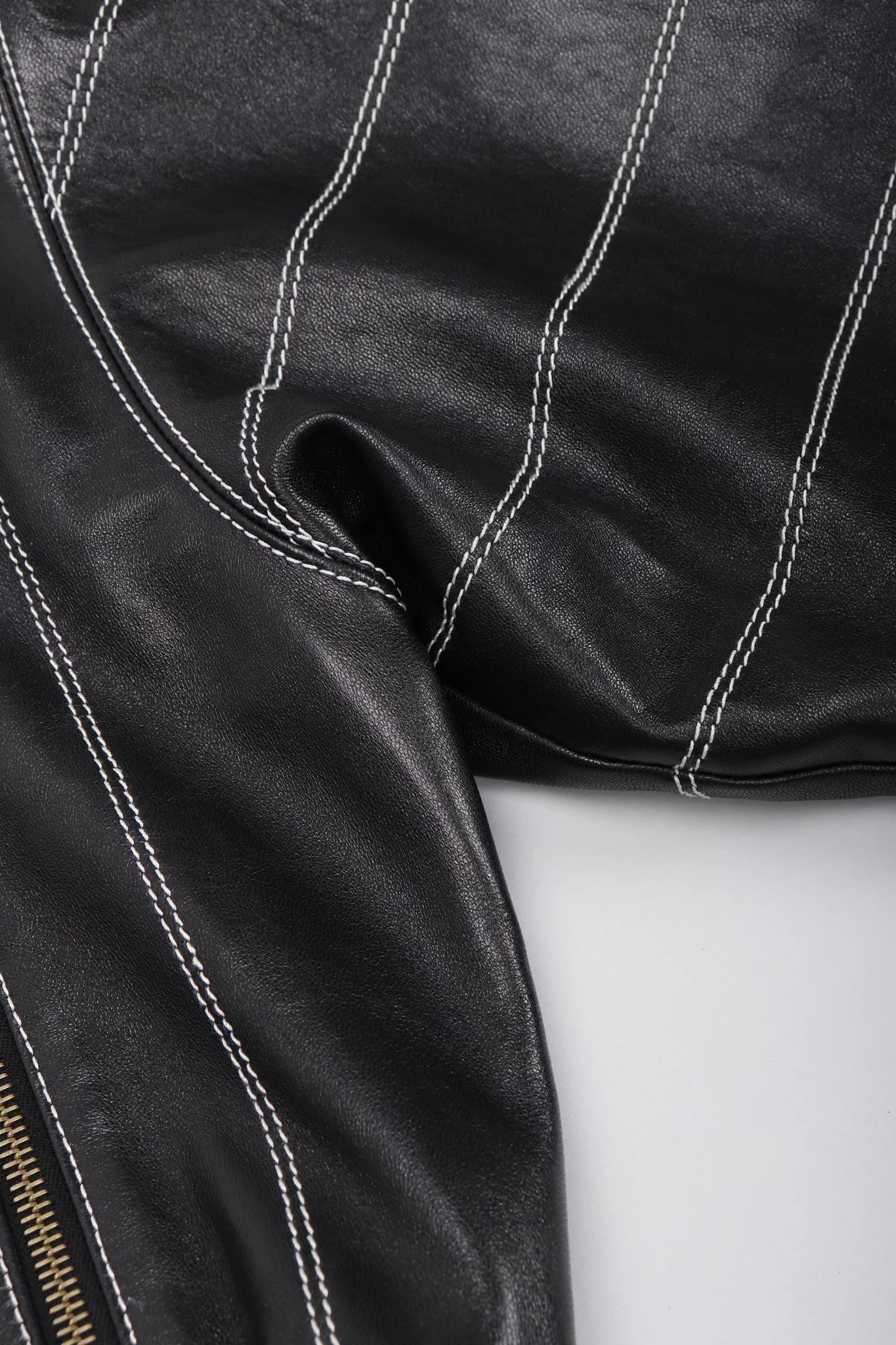 Leather Bomber Jacket - Image 20