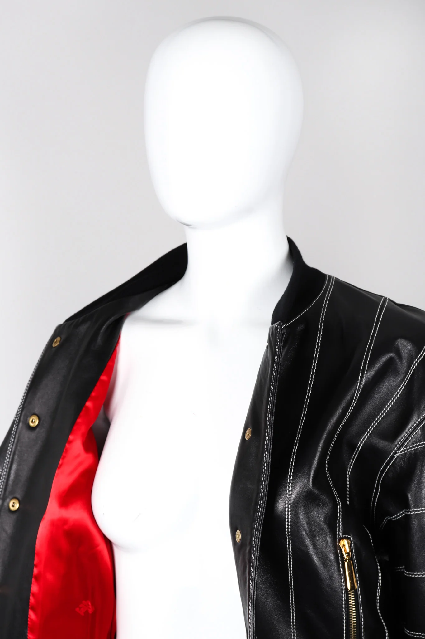 Leather Bomber Jacket - Image 9