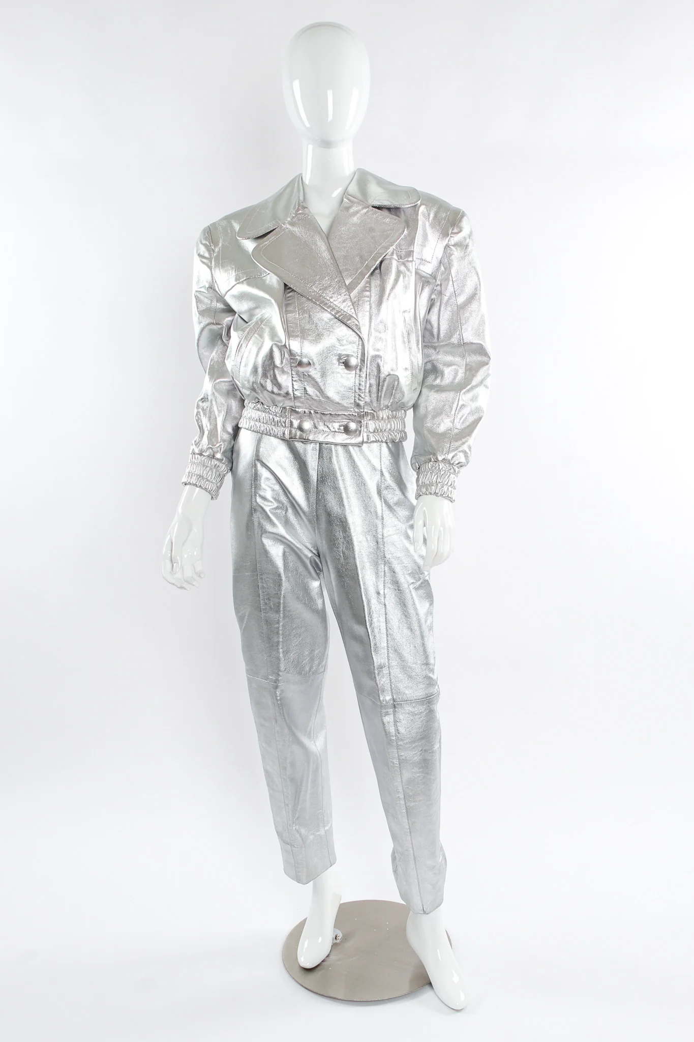 Leather Bomber Jacket & Pant Set
