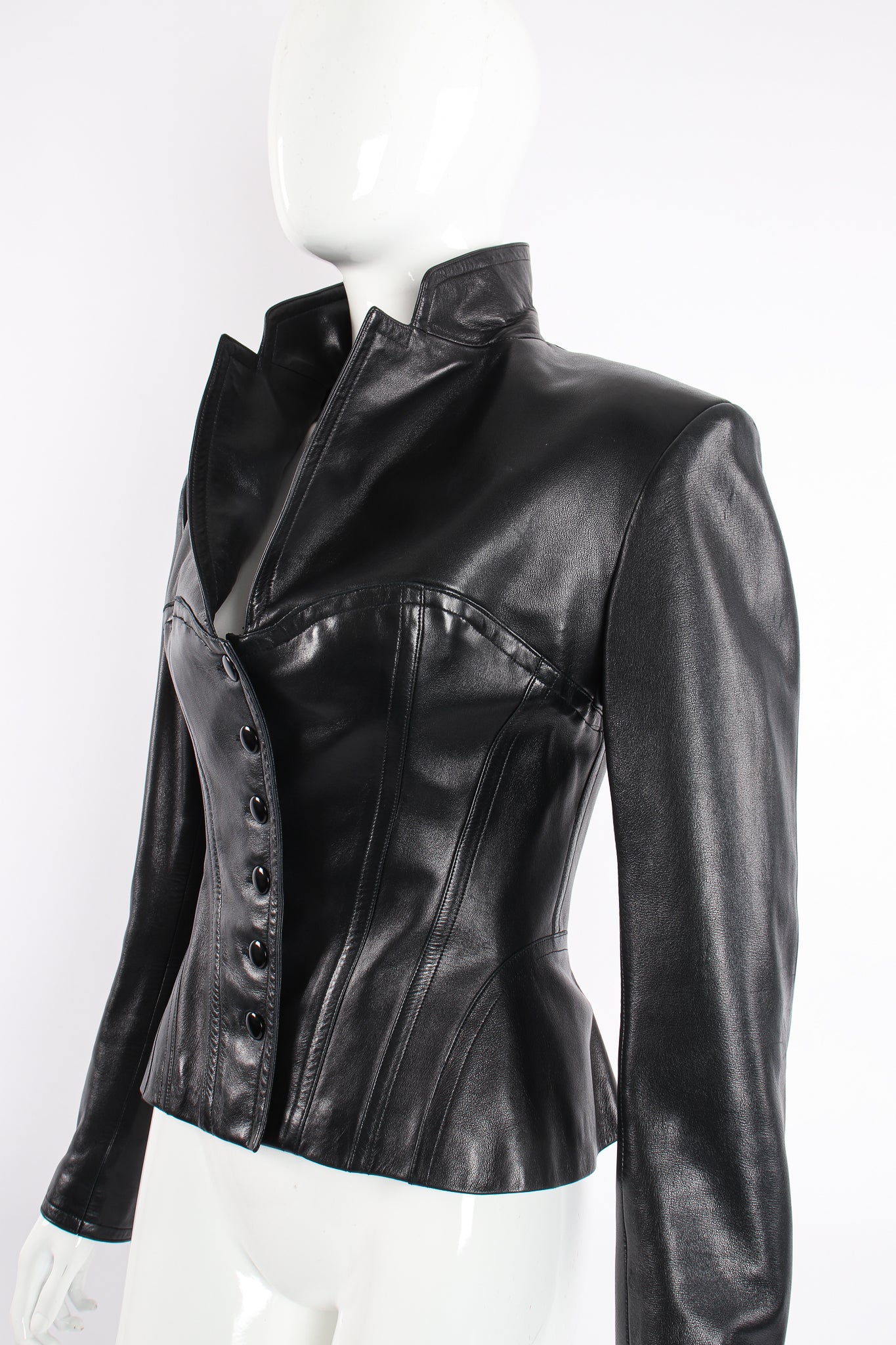Leather Bustier Corset Jacket - Image 4