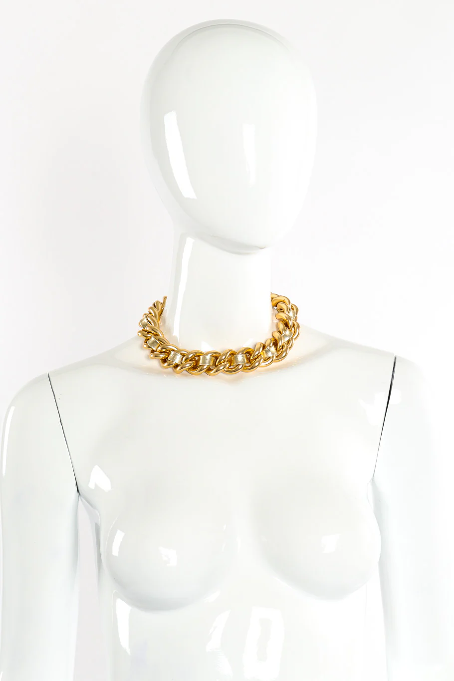 Leather Chain Collar Necklace - Image 2
