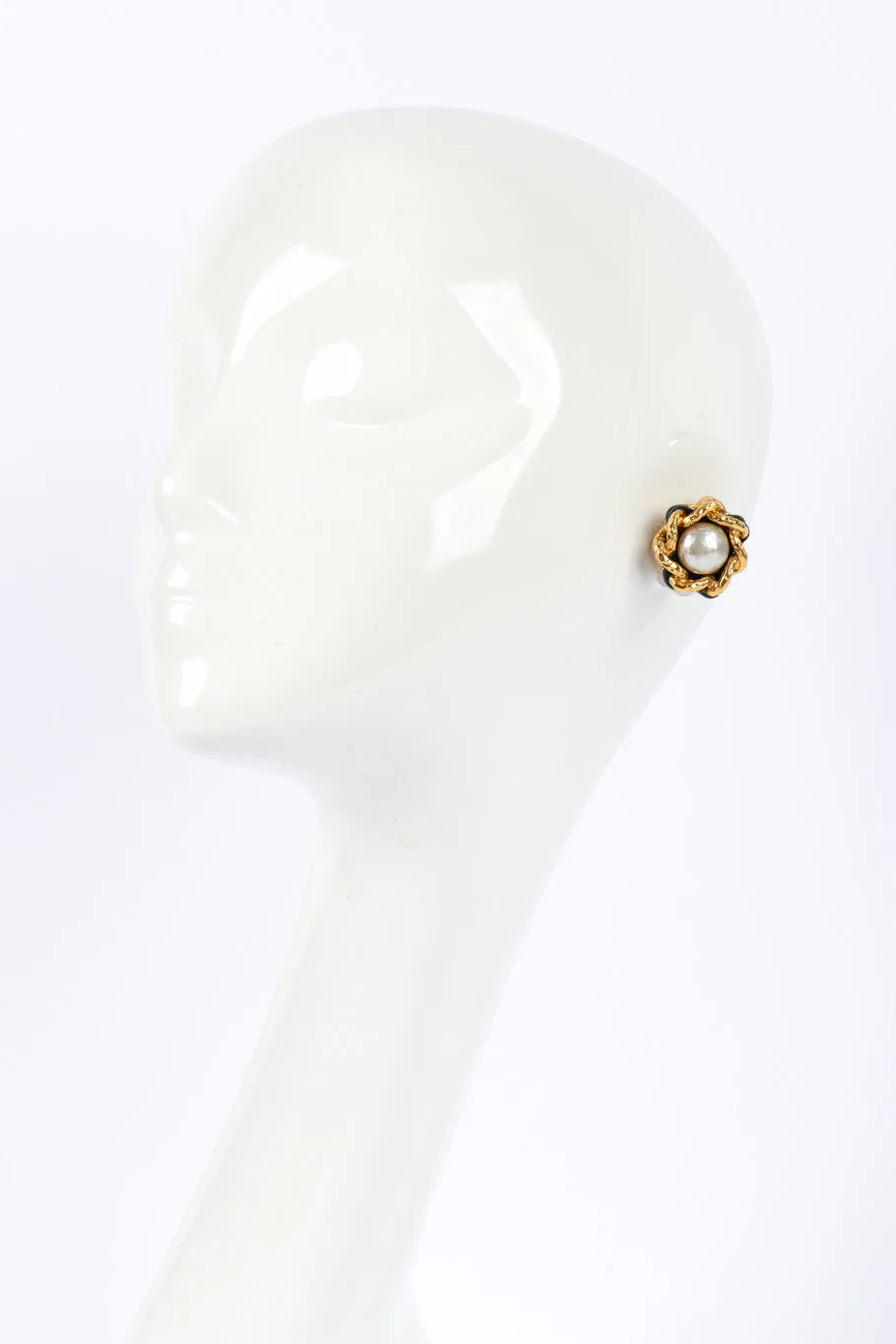 Leather Chain Pearl Earrings - Image 2