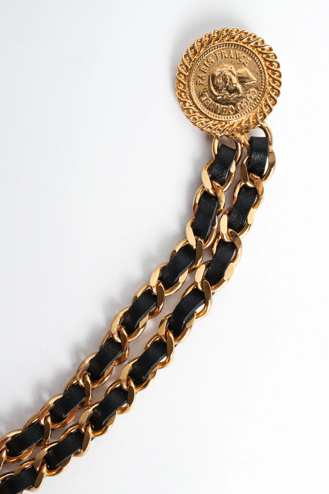 Leather Chain Triple Pin Brooch - Image 10