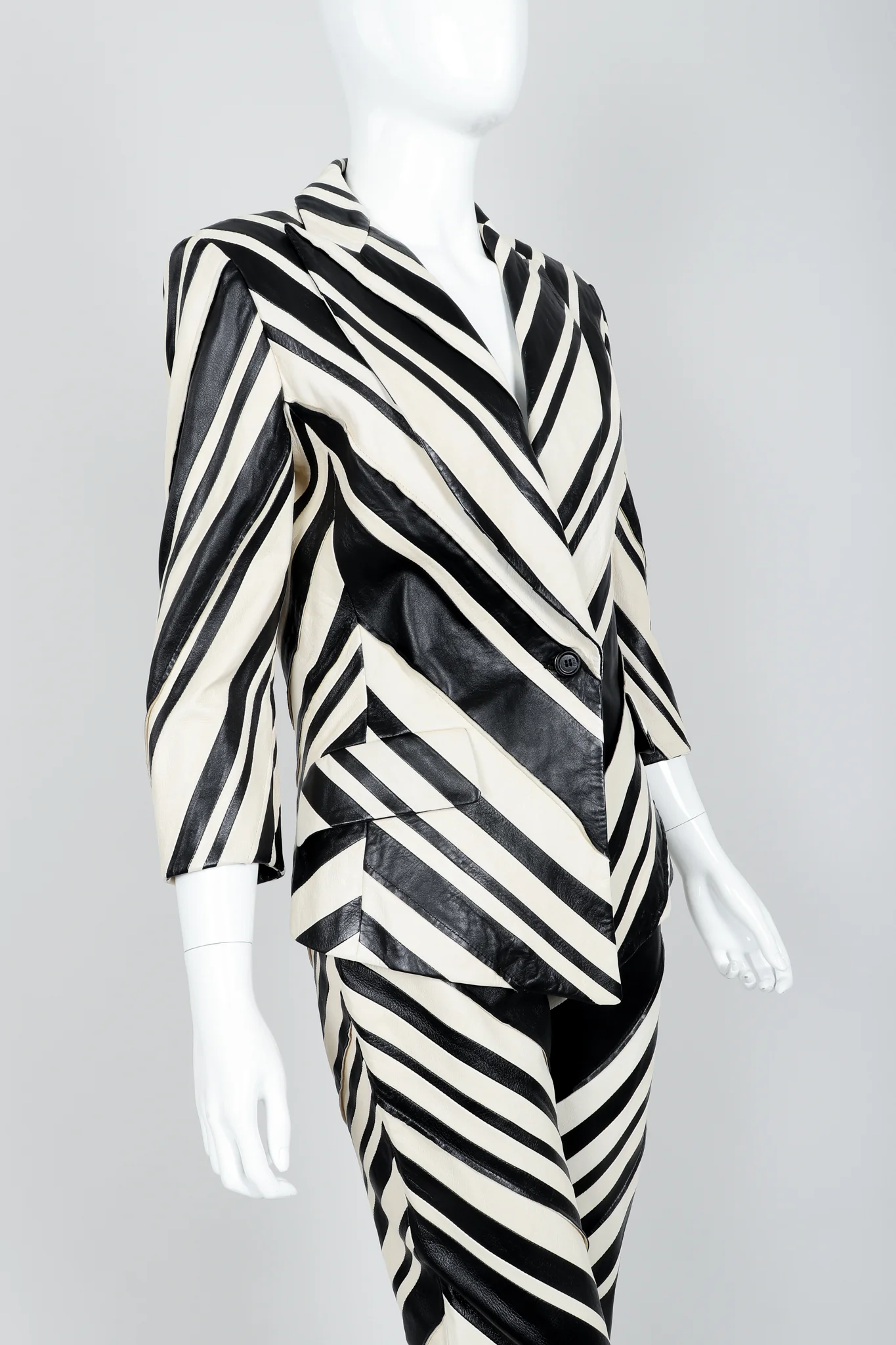 Leather Chevron Zebra Suit