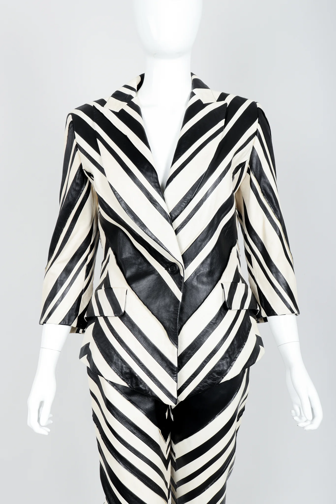 Leather Chevron Zebra Suit - Image 4