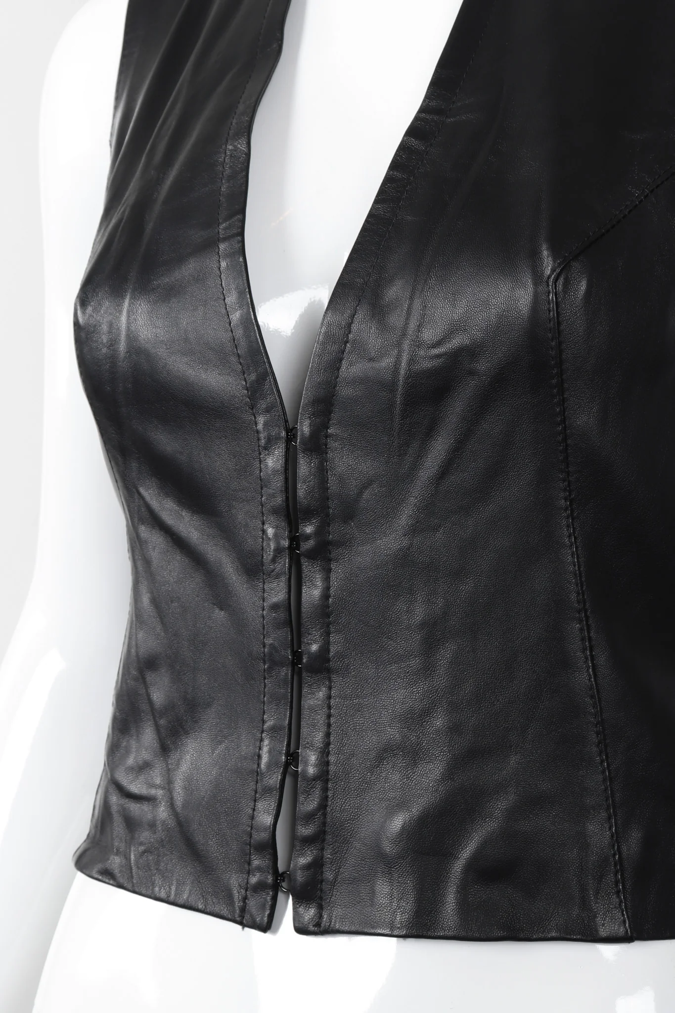 Leather Choker Vest Top - Image 9