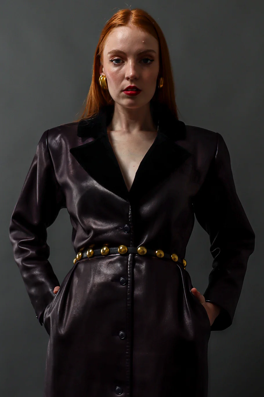 Leather Coat Dress - Image 2