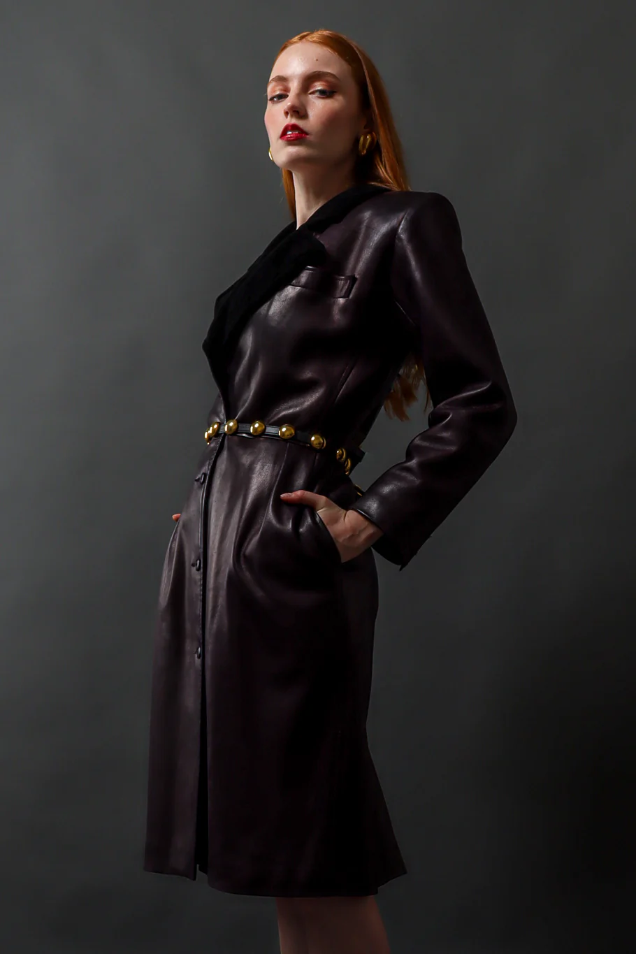 Leather Coat Dress - Image 3