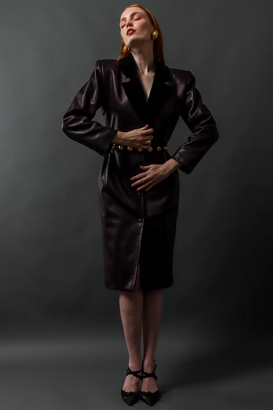 Leather Coat Dress - Image 4
