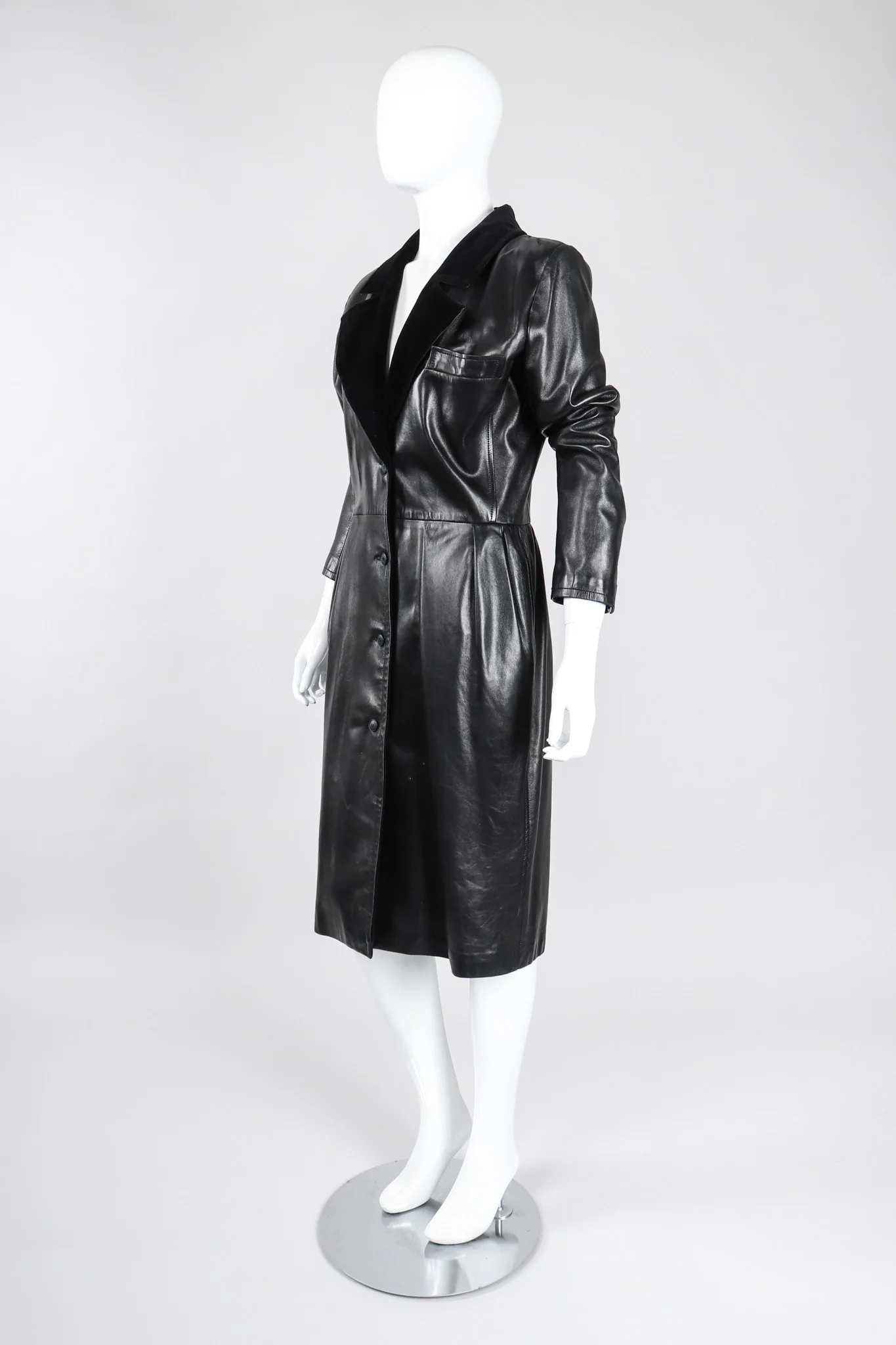 Leather Coat Dress - Image 4