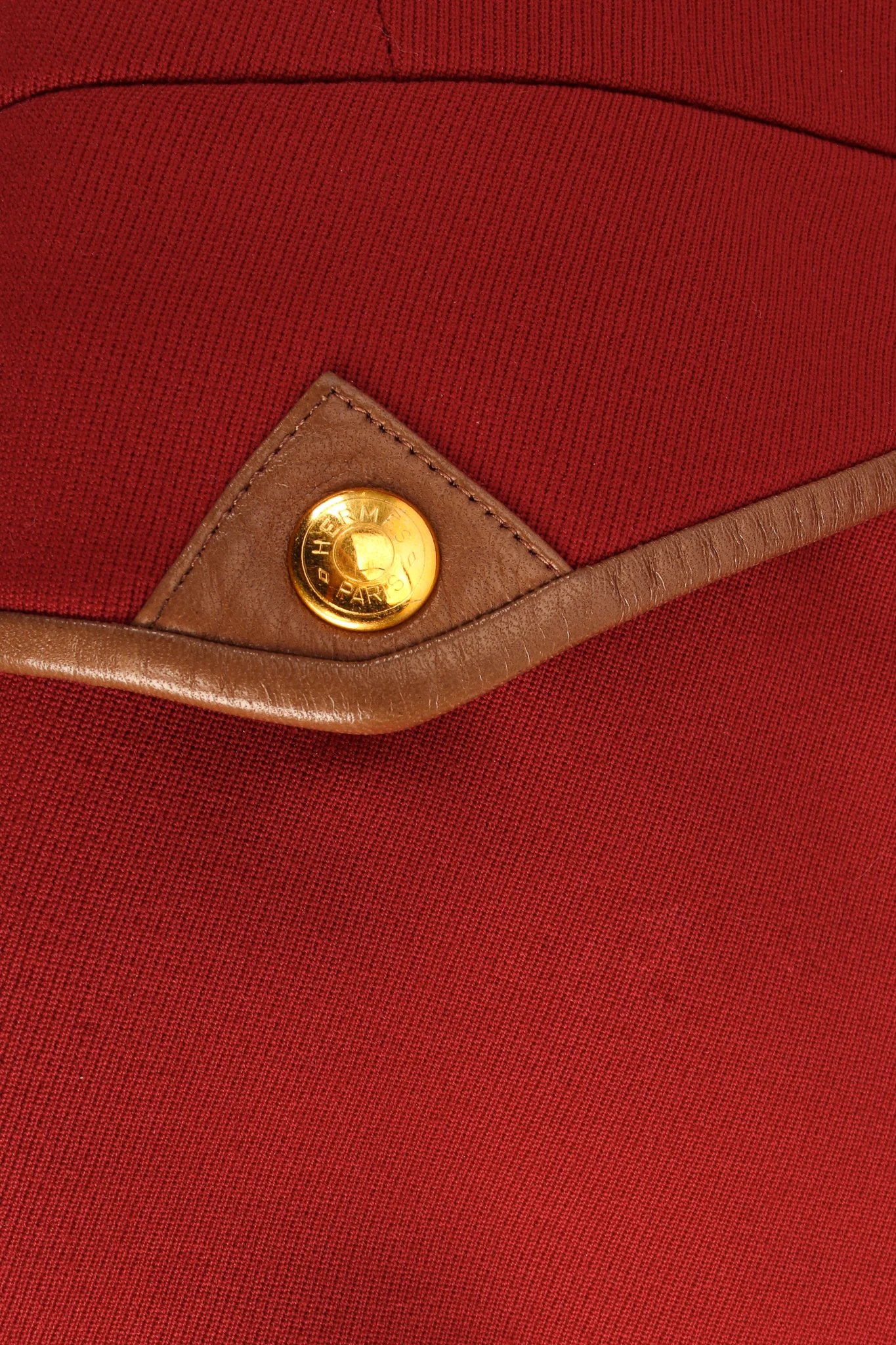 Leather Contrast Wool Blazer - Image 11