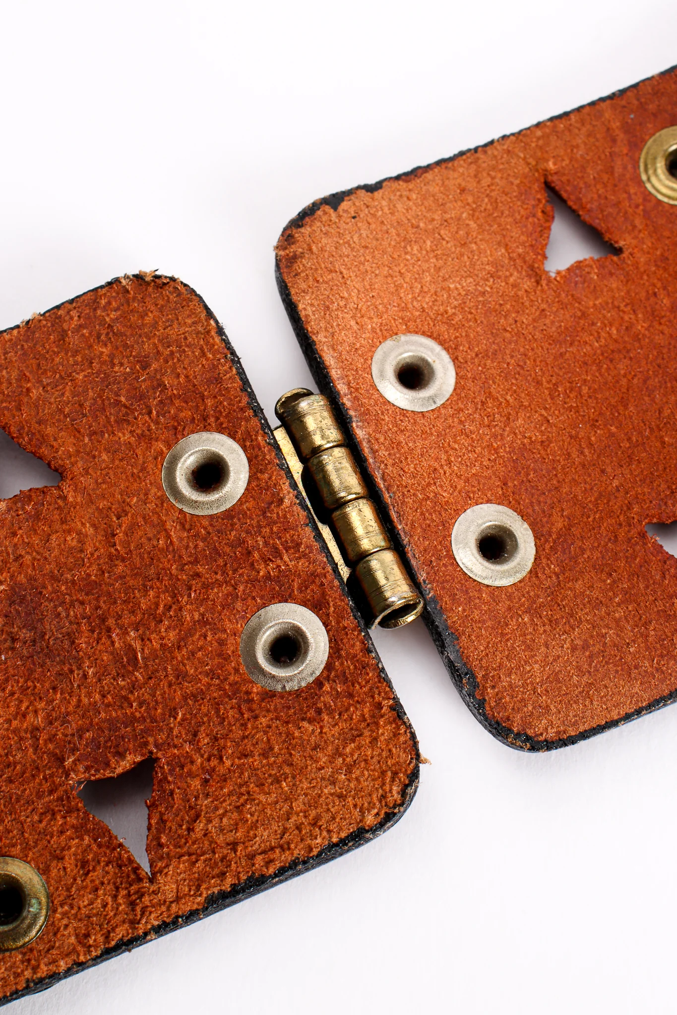 Leather Cutout Hinged Lion Belt - Image 11