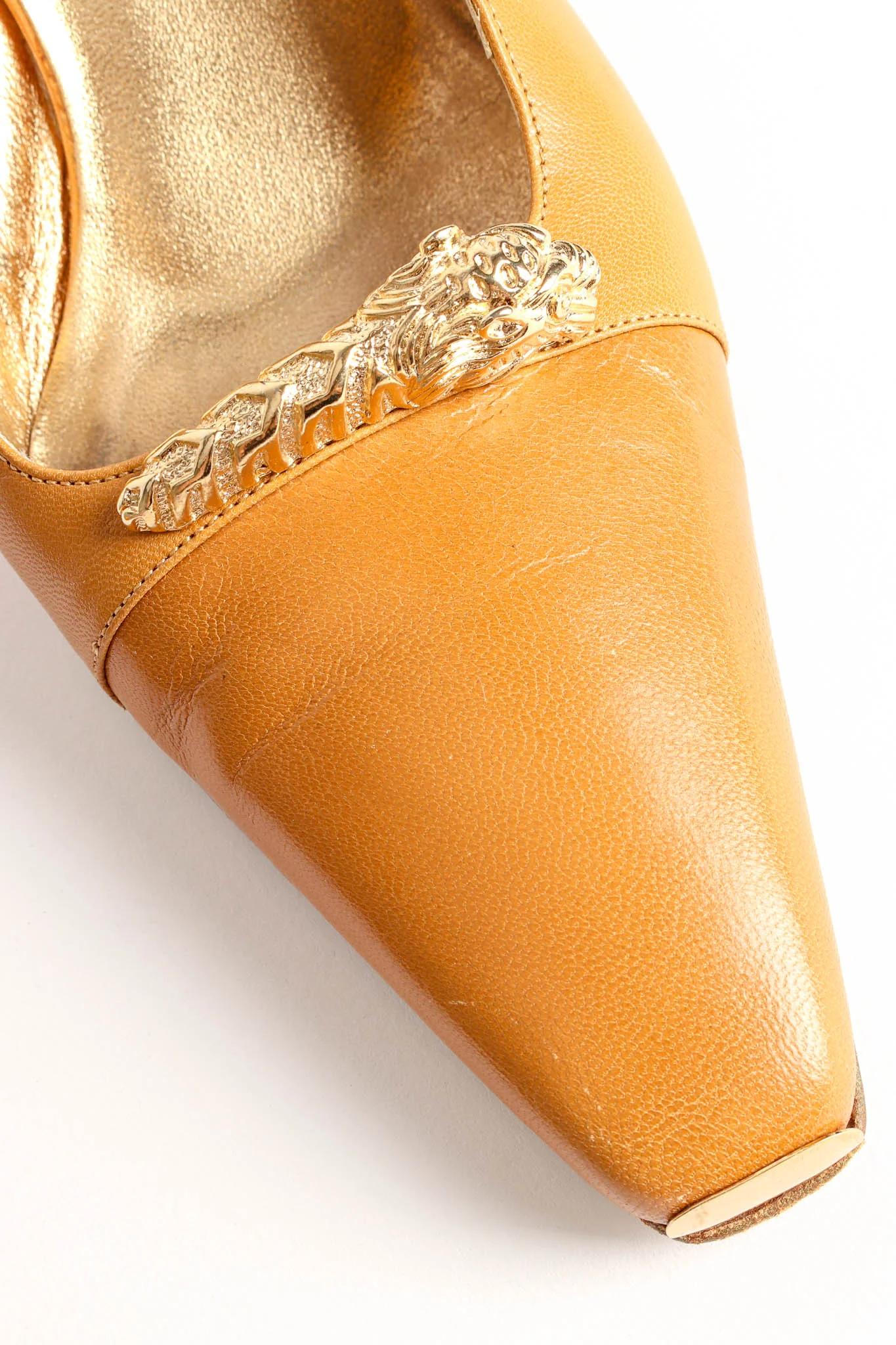 Dionysus Dragon Leather Slingback Heels - Image 12