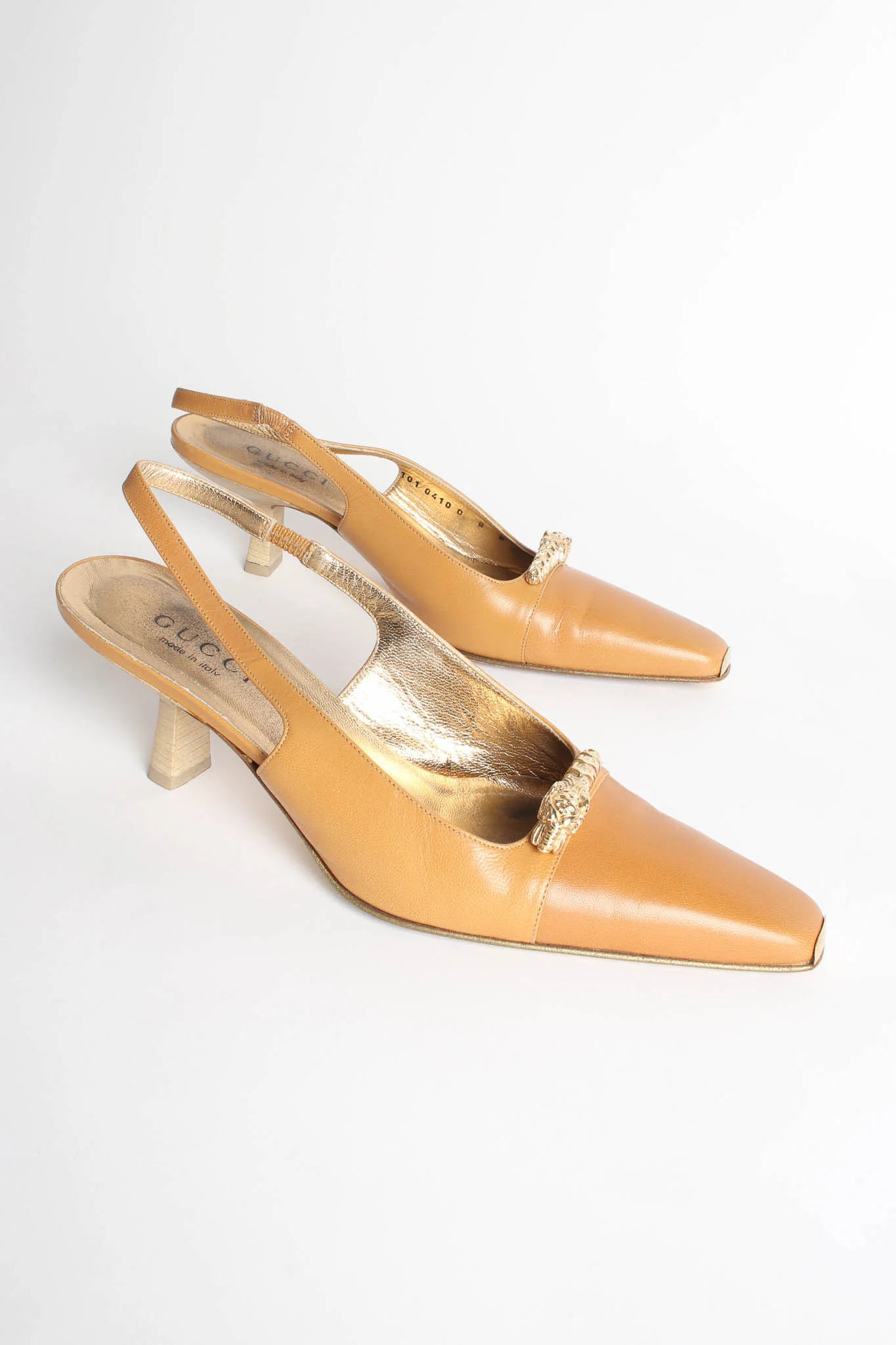 Dionysus Dragon Leather Slingback Heels - Image 2