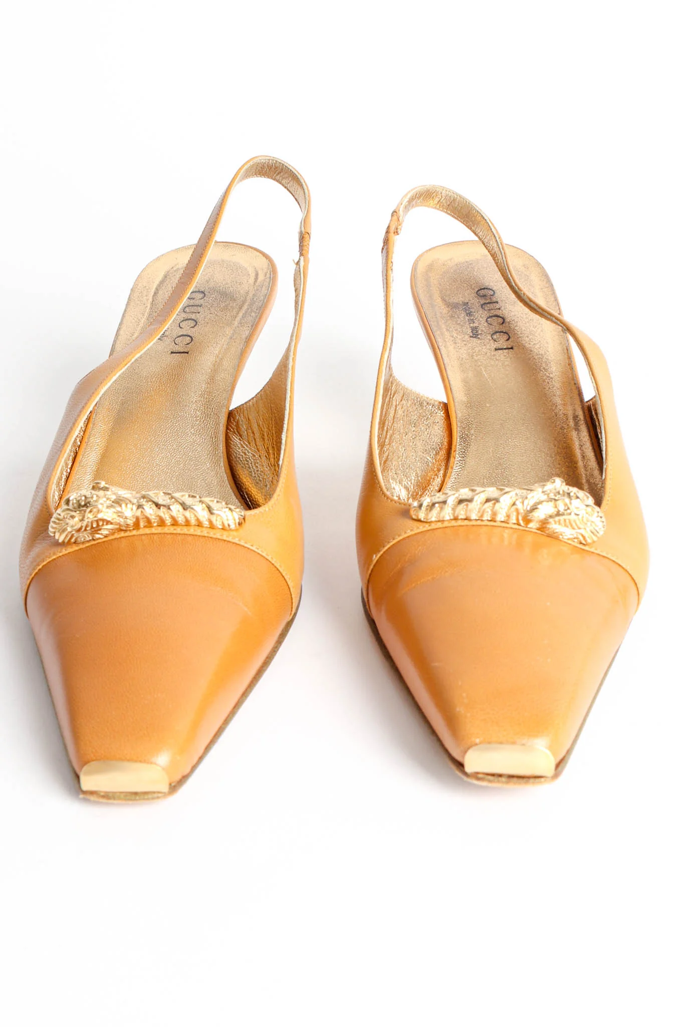 Dionysus Dragon Leather Slingback Heels - Image 6