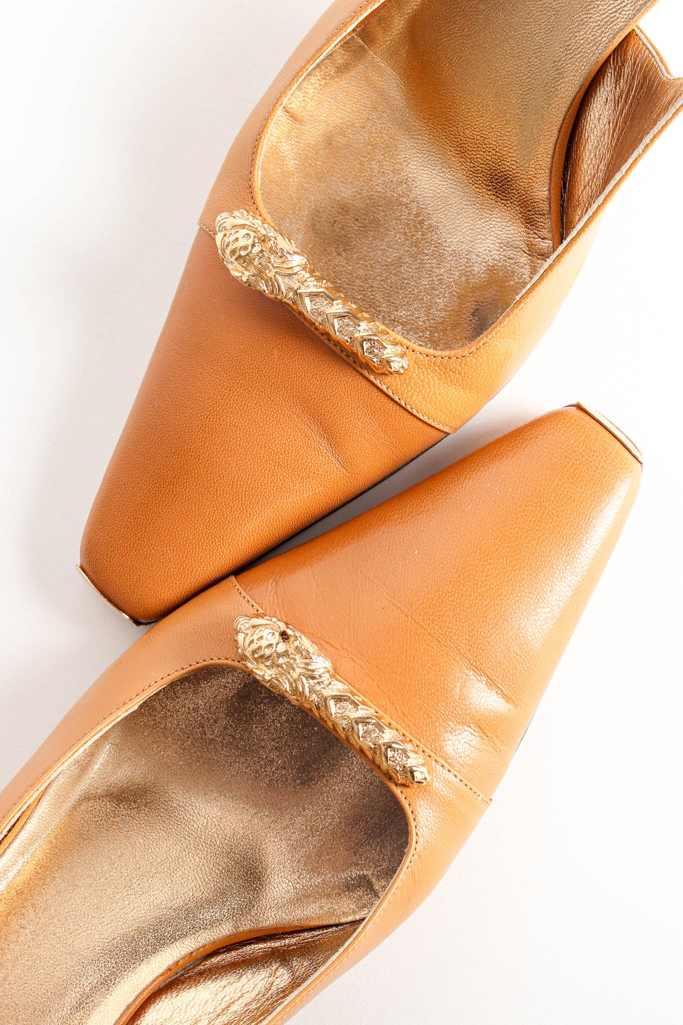 Dionysus Dragon Leather Slingback Heels - Image 7