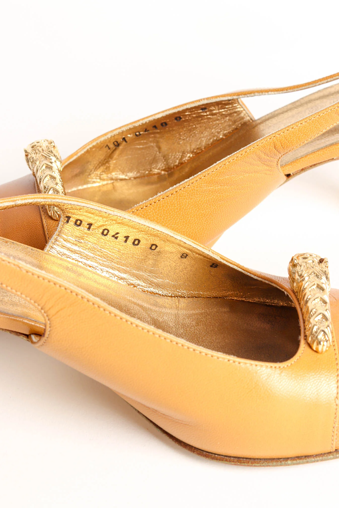 Dionysus Dragon Leather Slingback Heels - Image 8