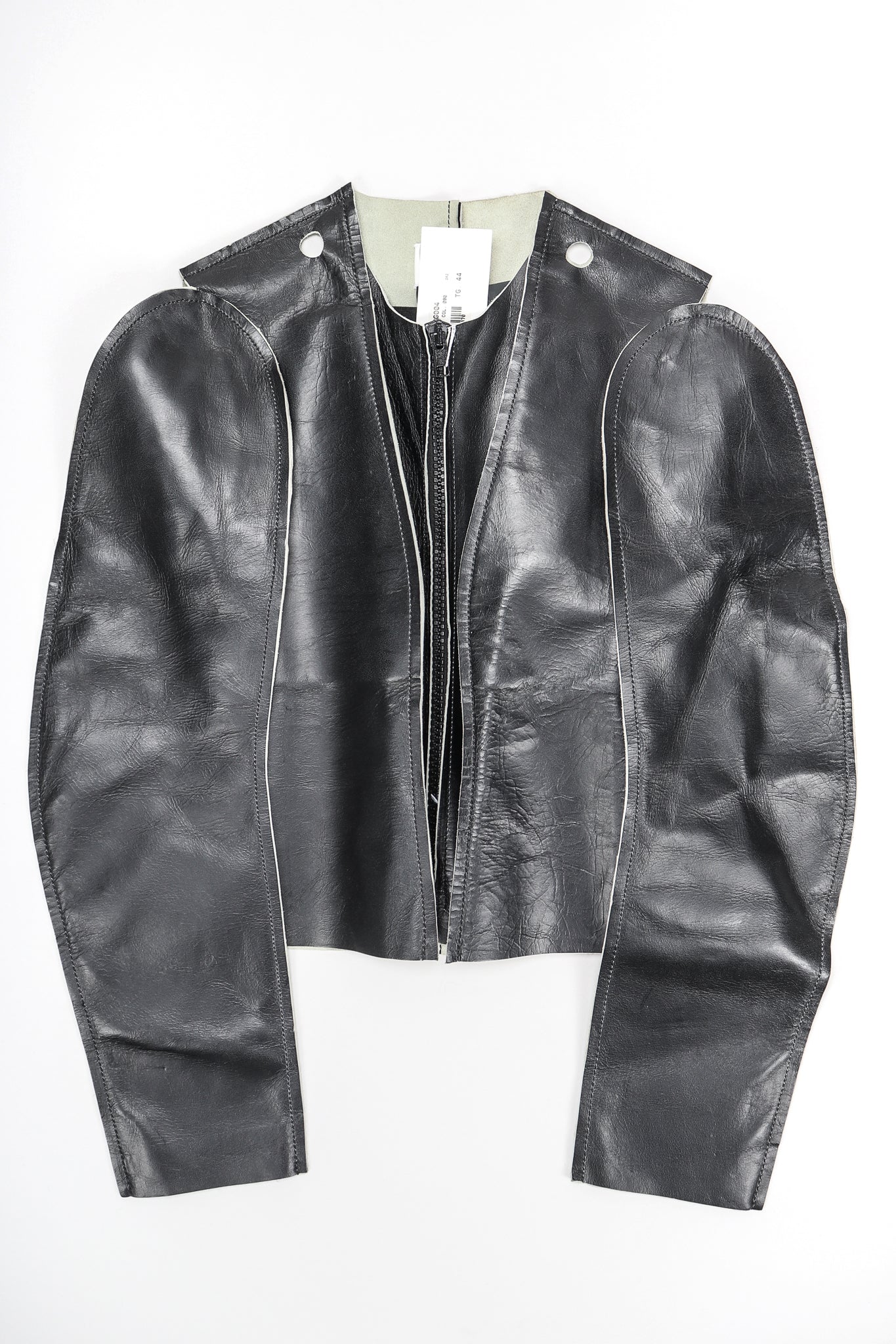 Leather Flat Pattern Jacket - Image 13