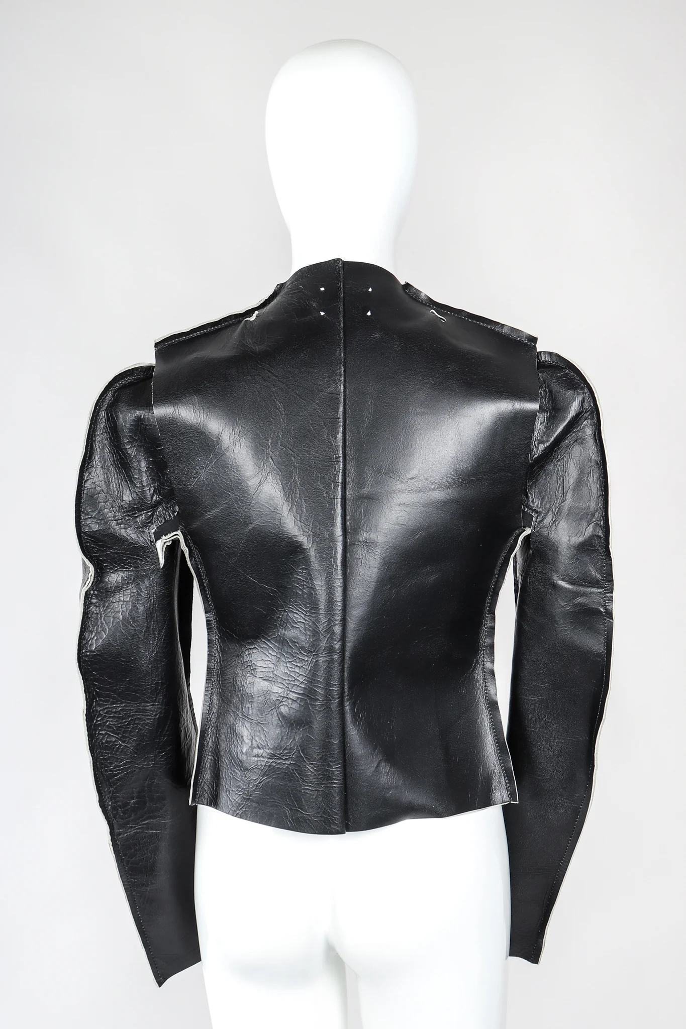 Leather Flat Pattern Jacket - Image 4