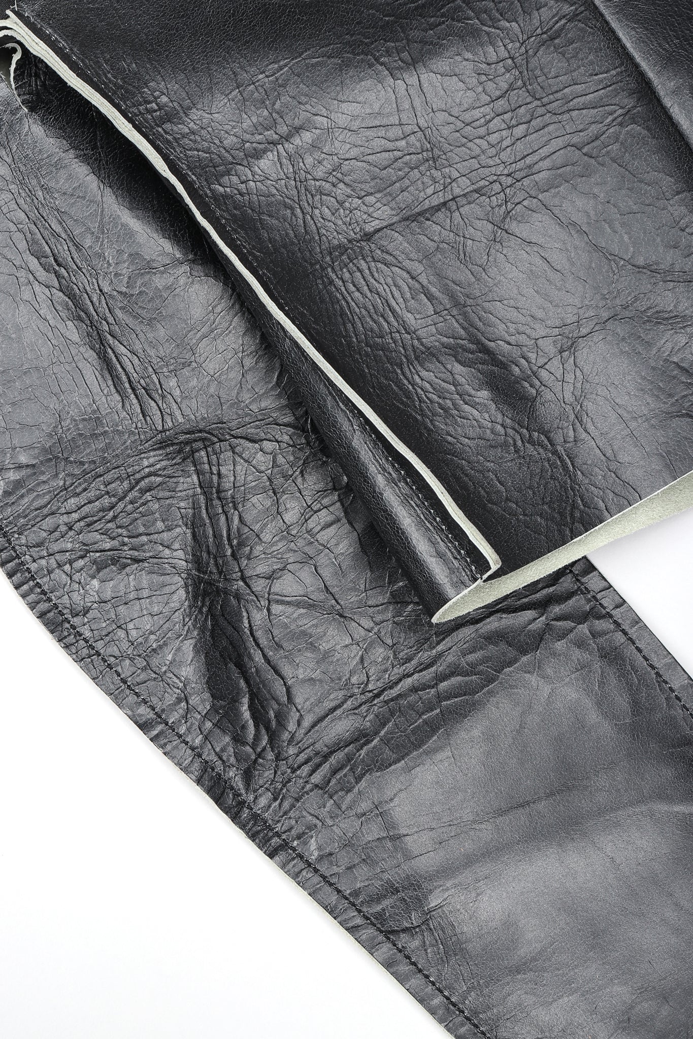 Leather Flat Pattern Jacket - Image 7