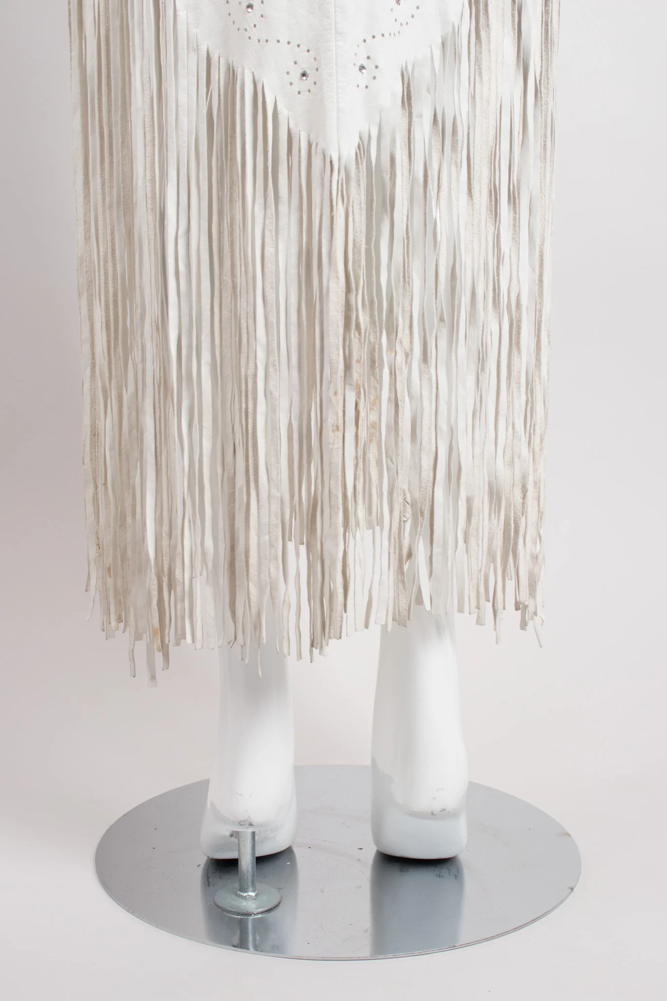 Leather Fringe Halter Dress - Image 7