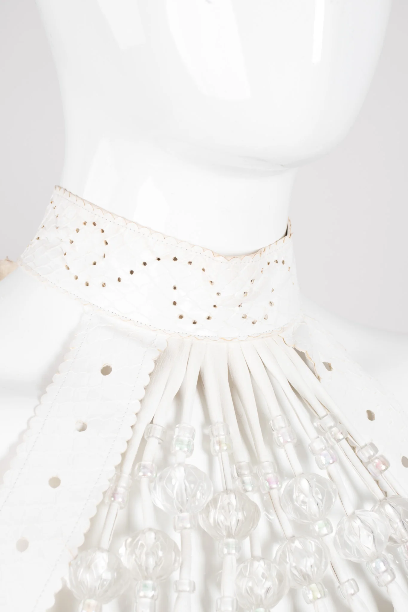Leather Fringe Halter Dress - Image 9
