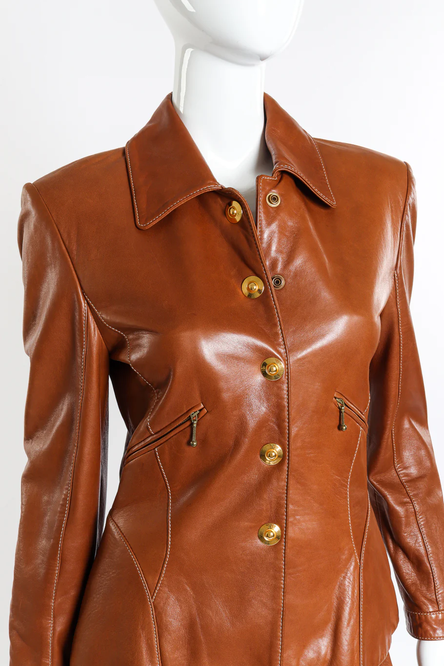 Leather Fringe Jacket & Skirt Set - Image 4