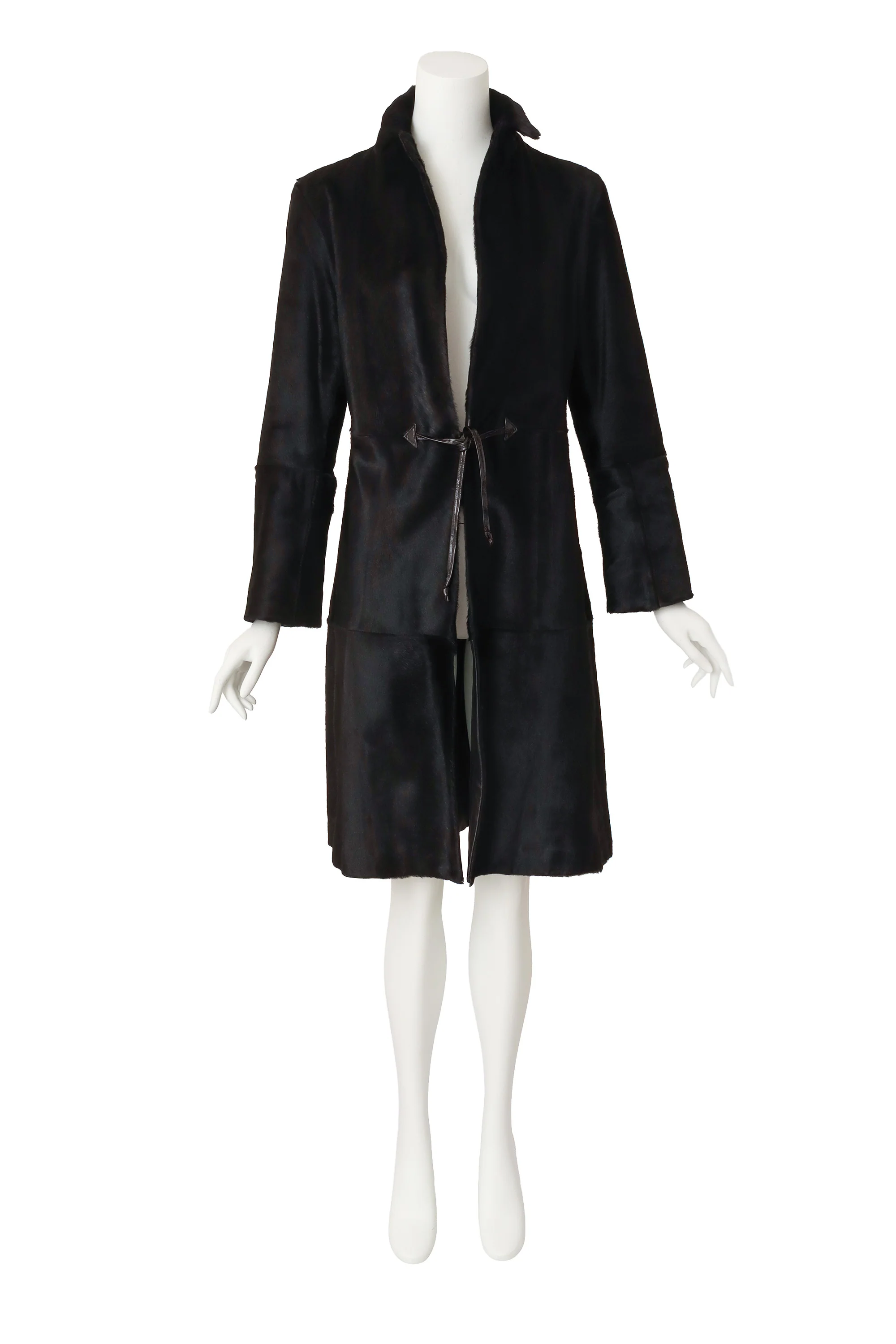 Pony Hair Leather Coat