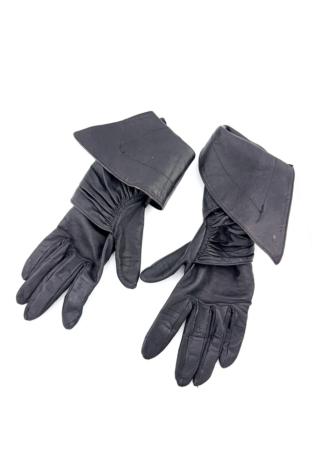 Leather Gauntlet Wrap Gloves - Image 5