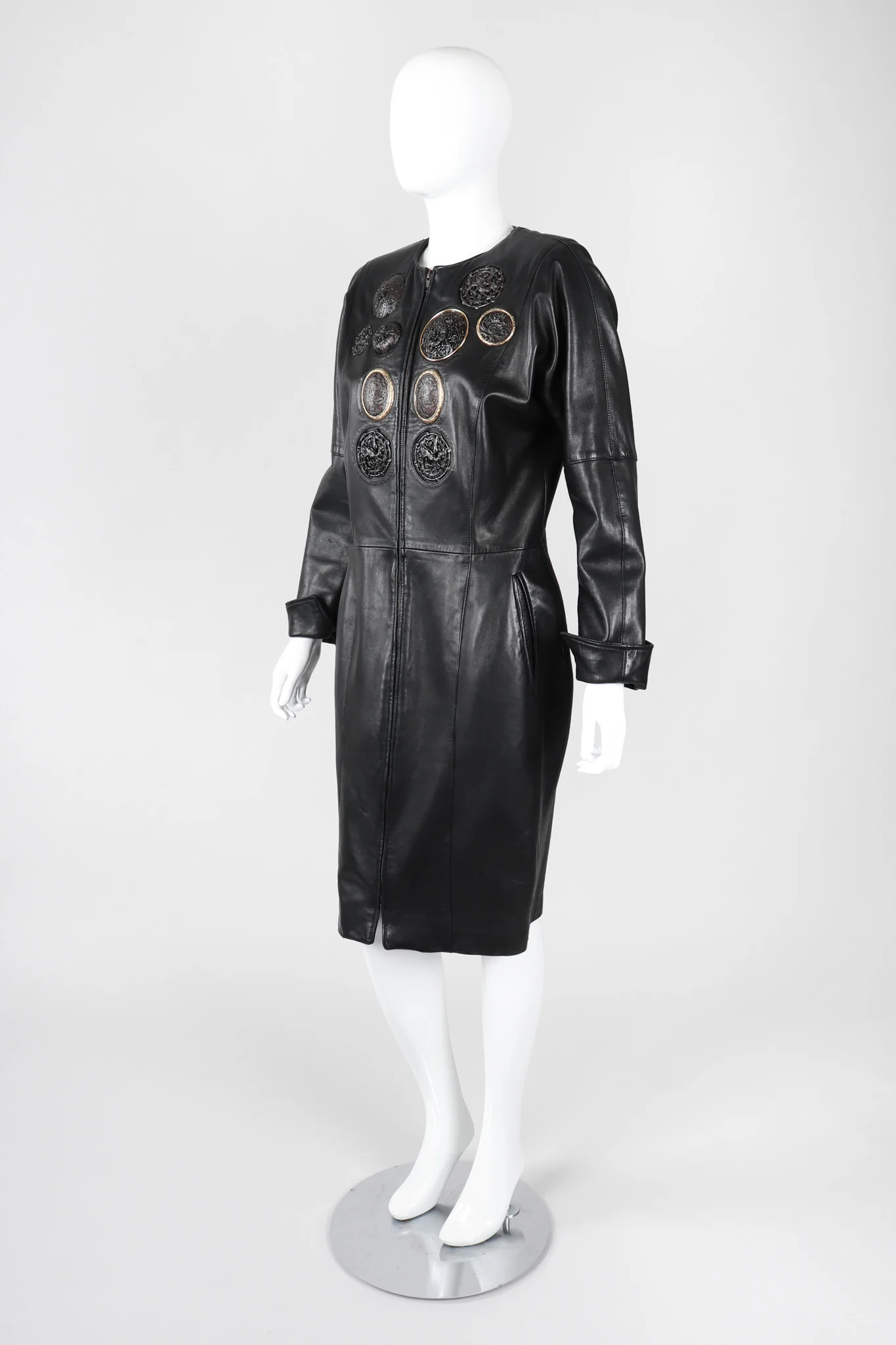 Leather Griffin Medallion Dress - Image 3