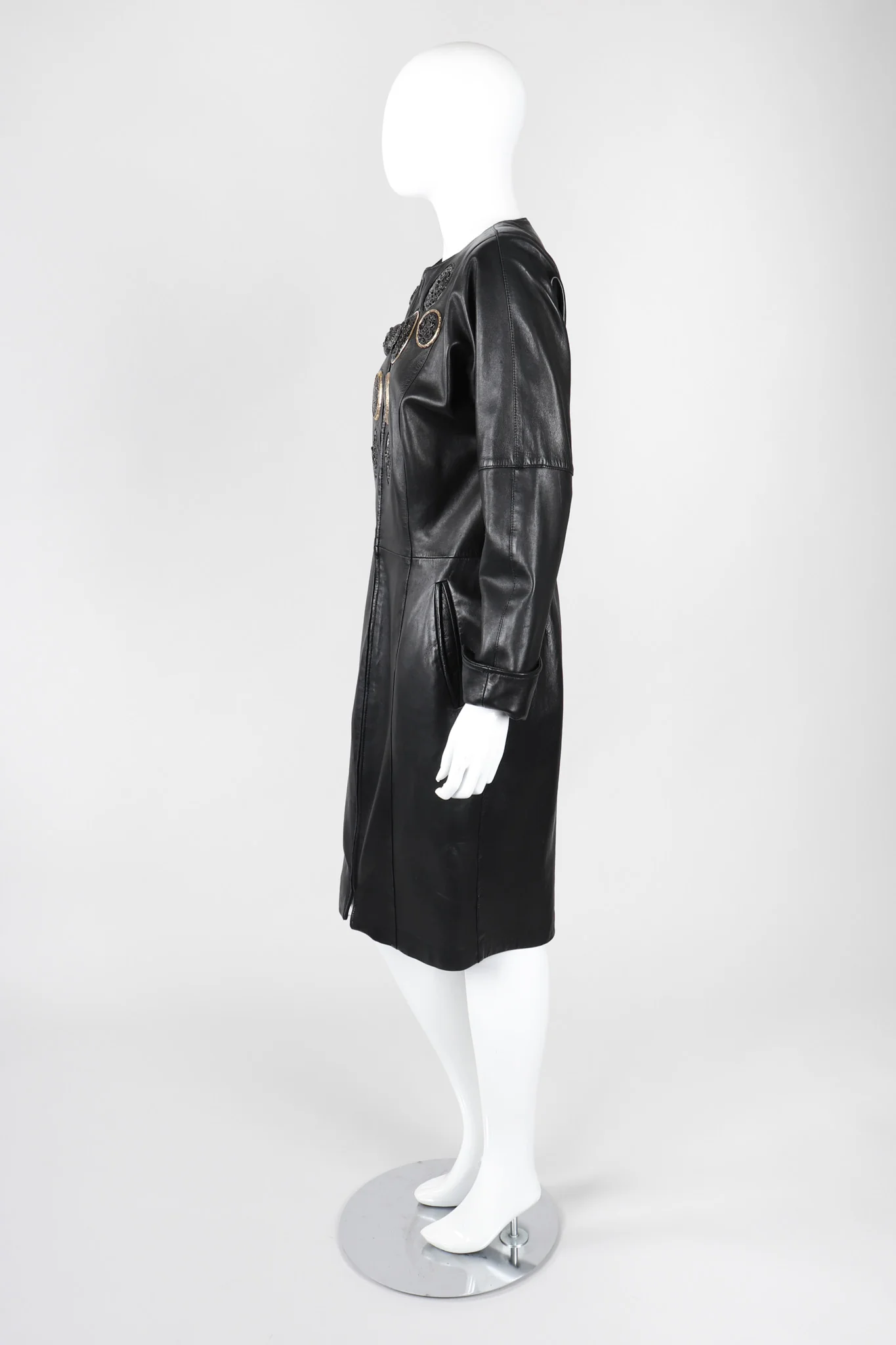 Leather Griffin Medallion Dress - Image 4